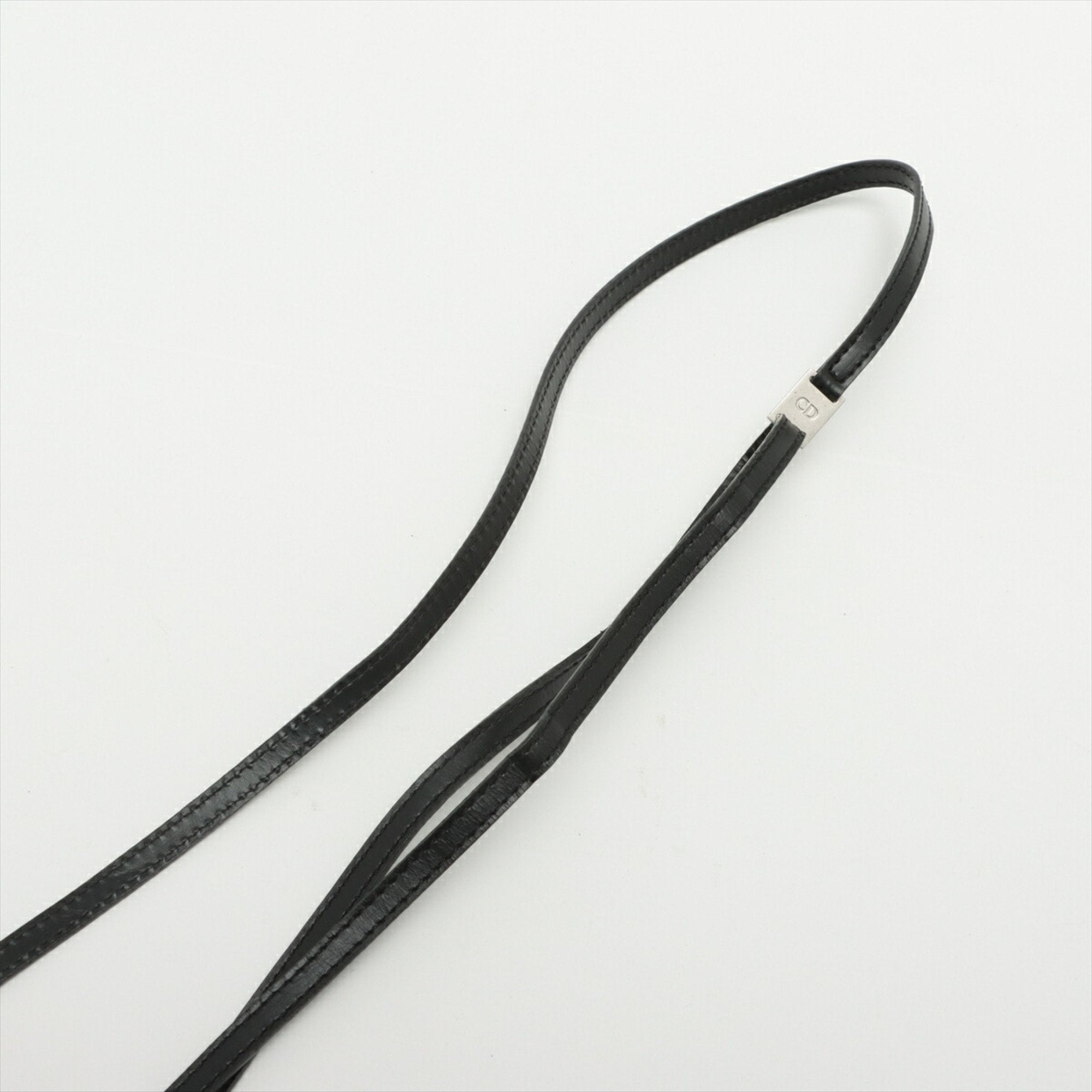 Christian Dior Black Leather Shoulder Bag Tote Bag ()