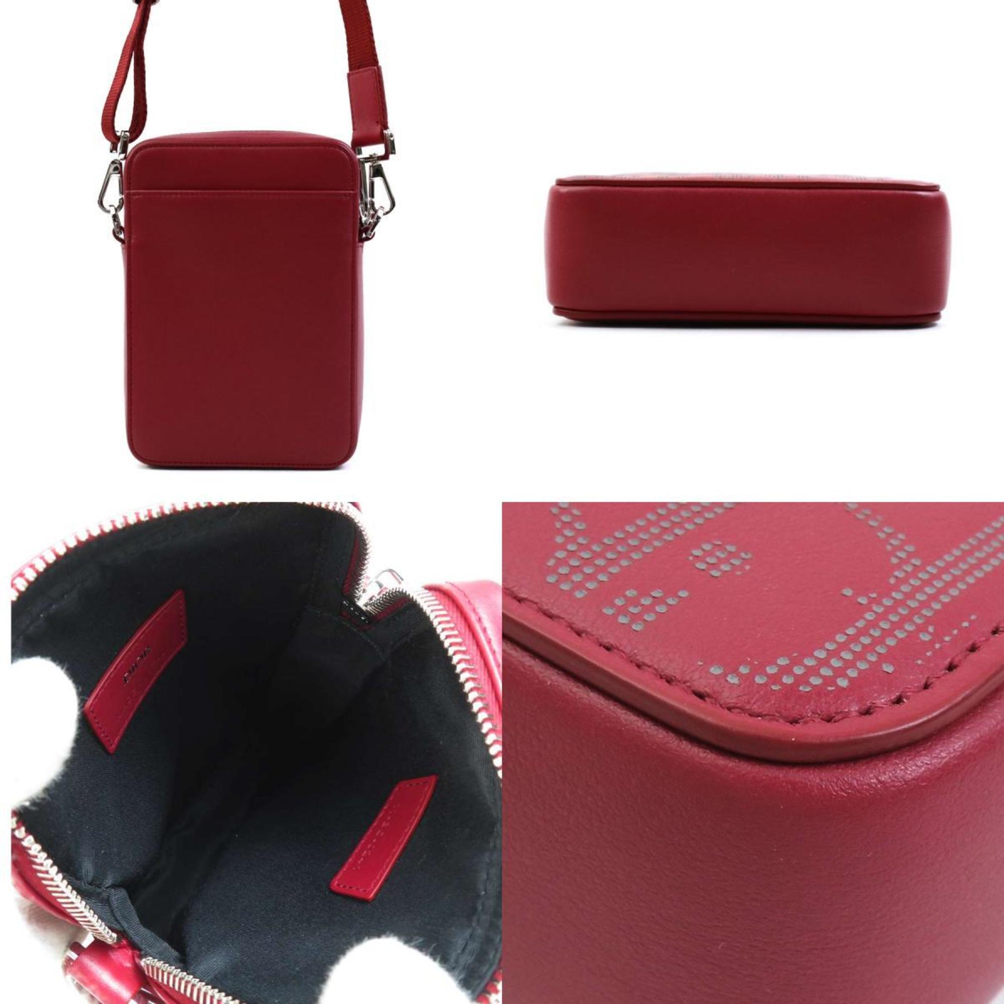 Christian Dior Red Color Leather Shoulder Bag ()