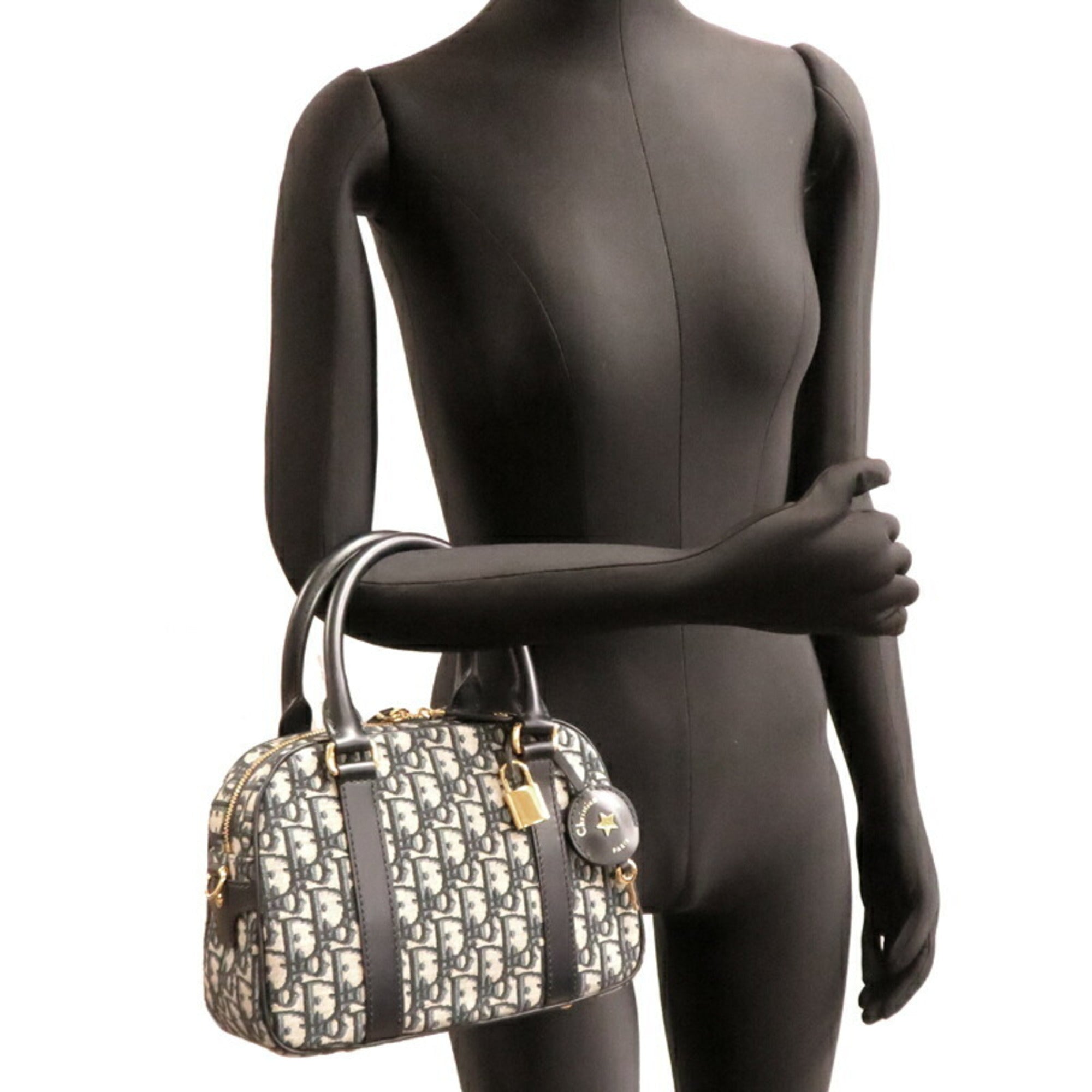 Christian Dior Navy Leather Handbag ()