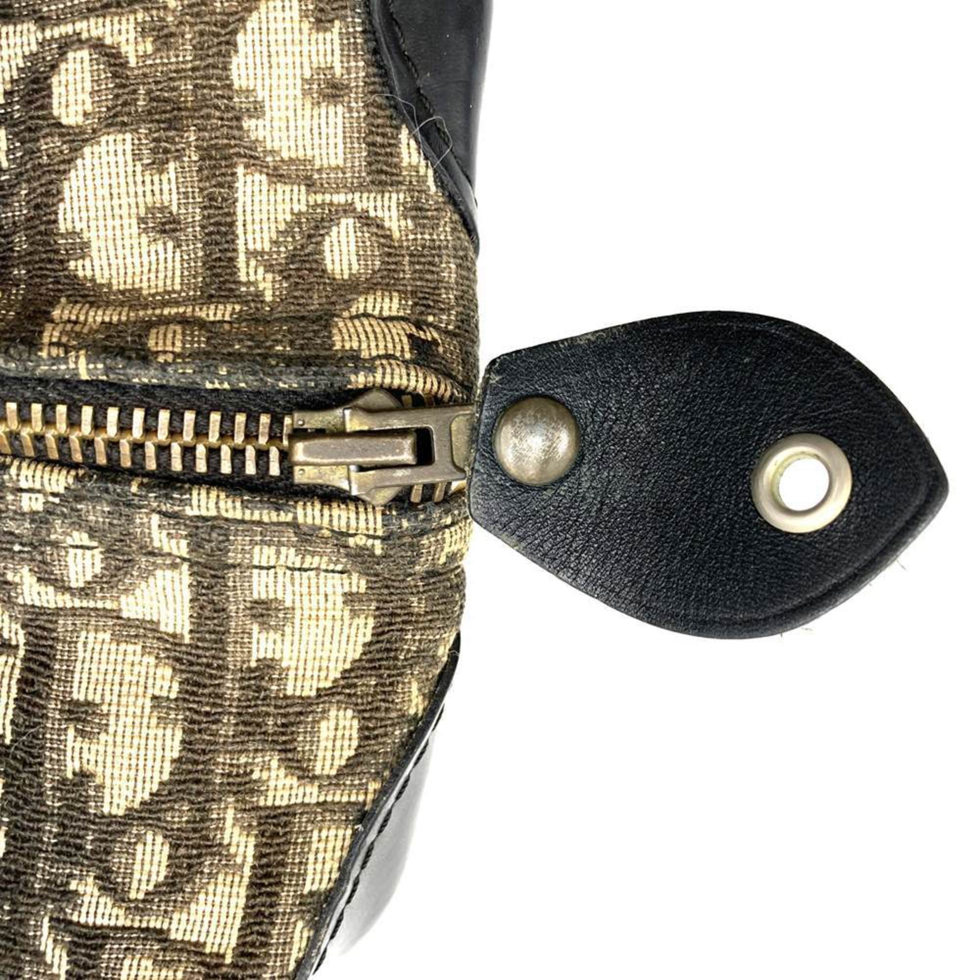 Christian Dior Beige Canvas Leather Handbag ()