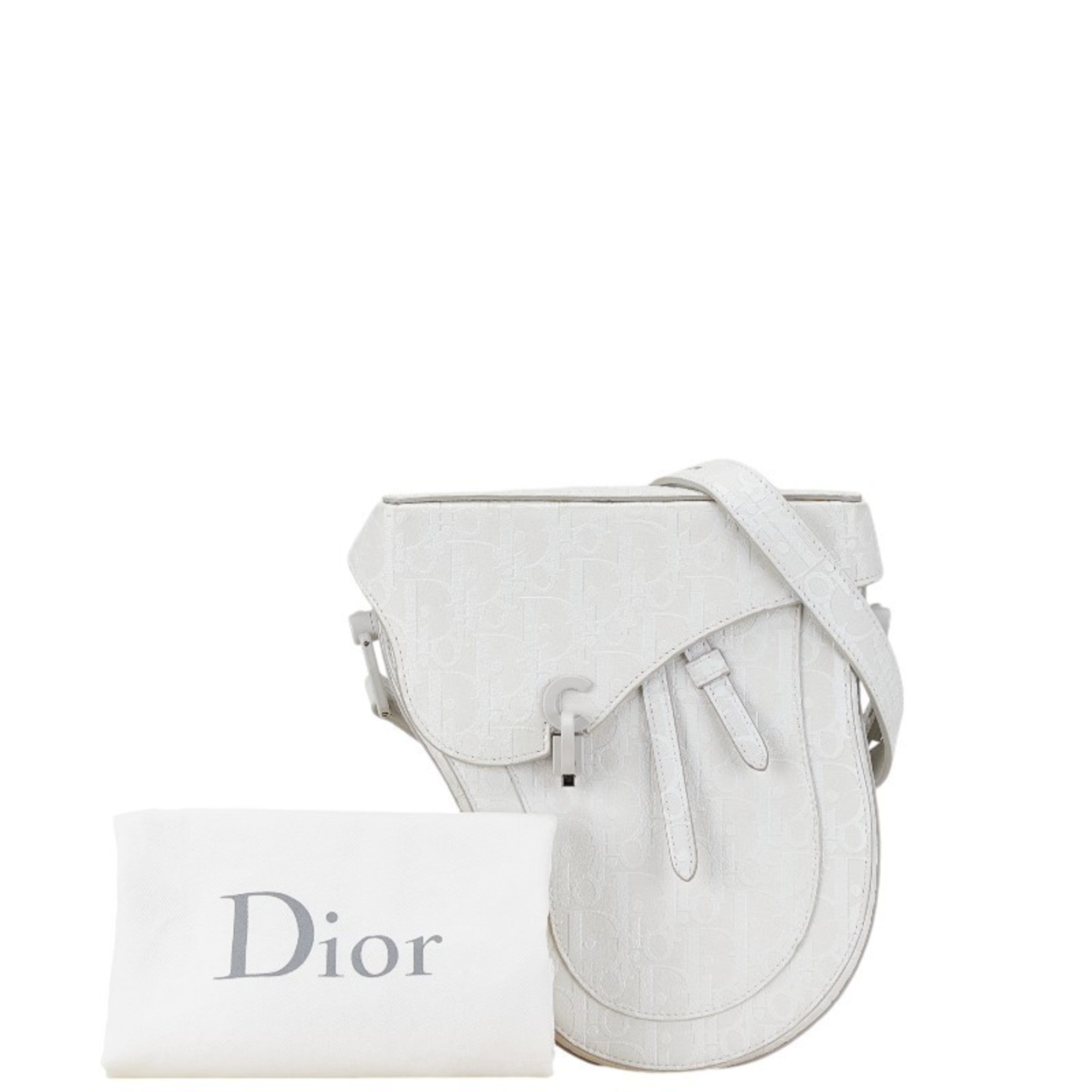 Christian Dior White Leather Shoulder Bag ()