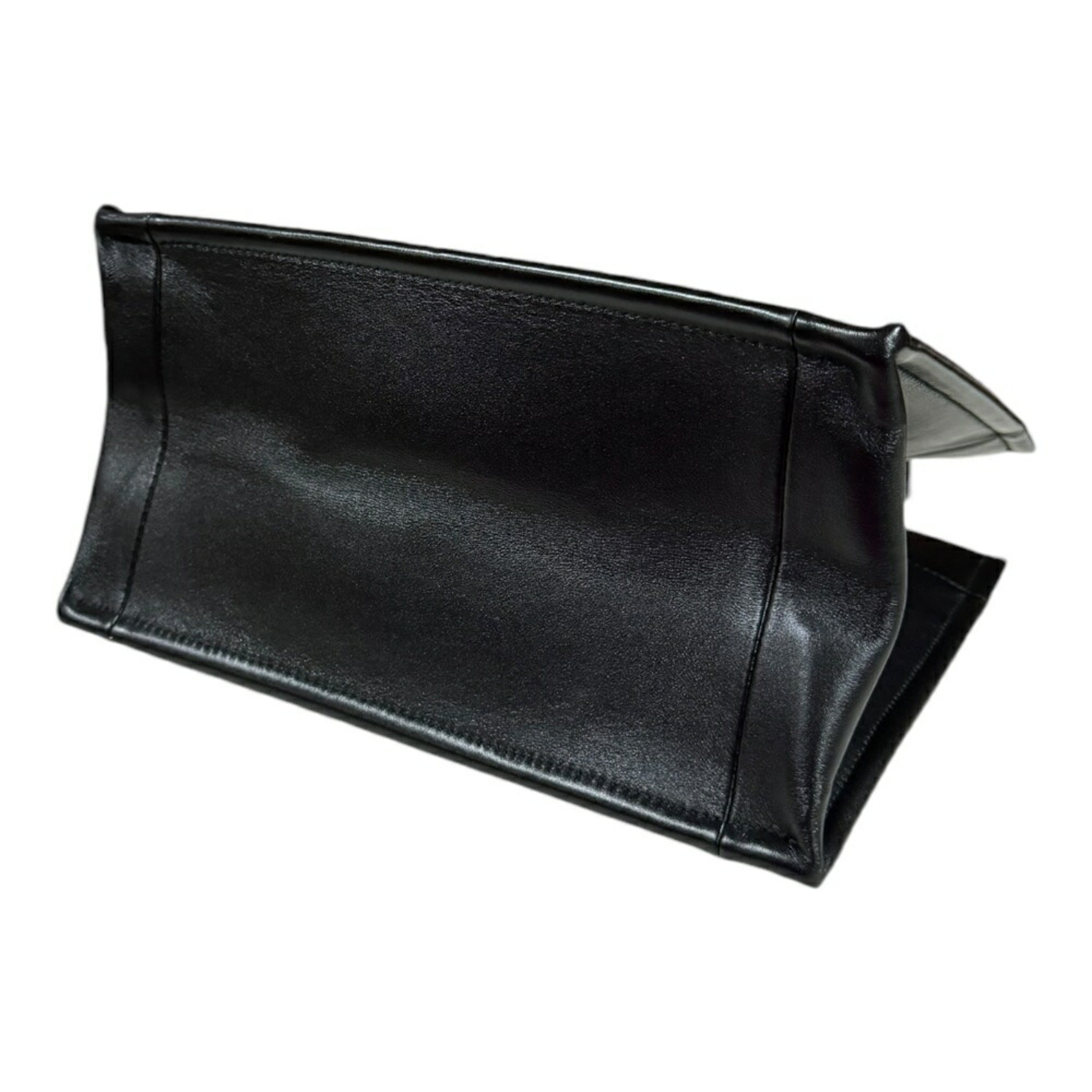 Christian Dior Black Leather Tote Bag ()