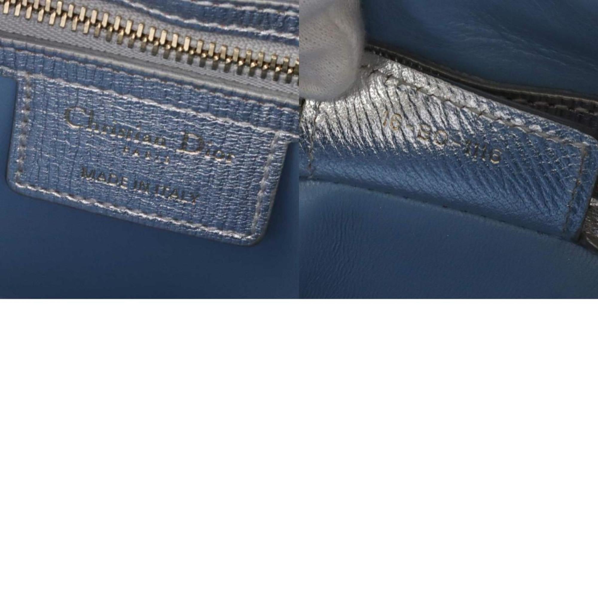 Christian Dior Silver Leather Handbag Shoulder Bag ()