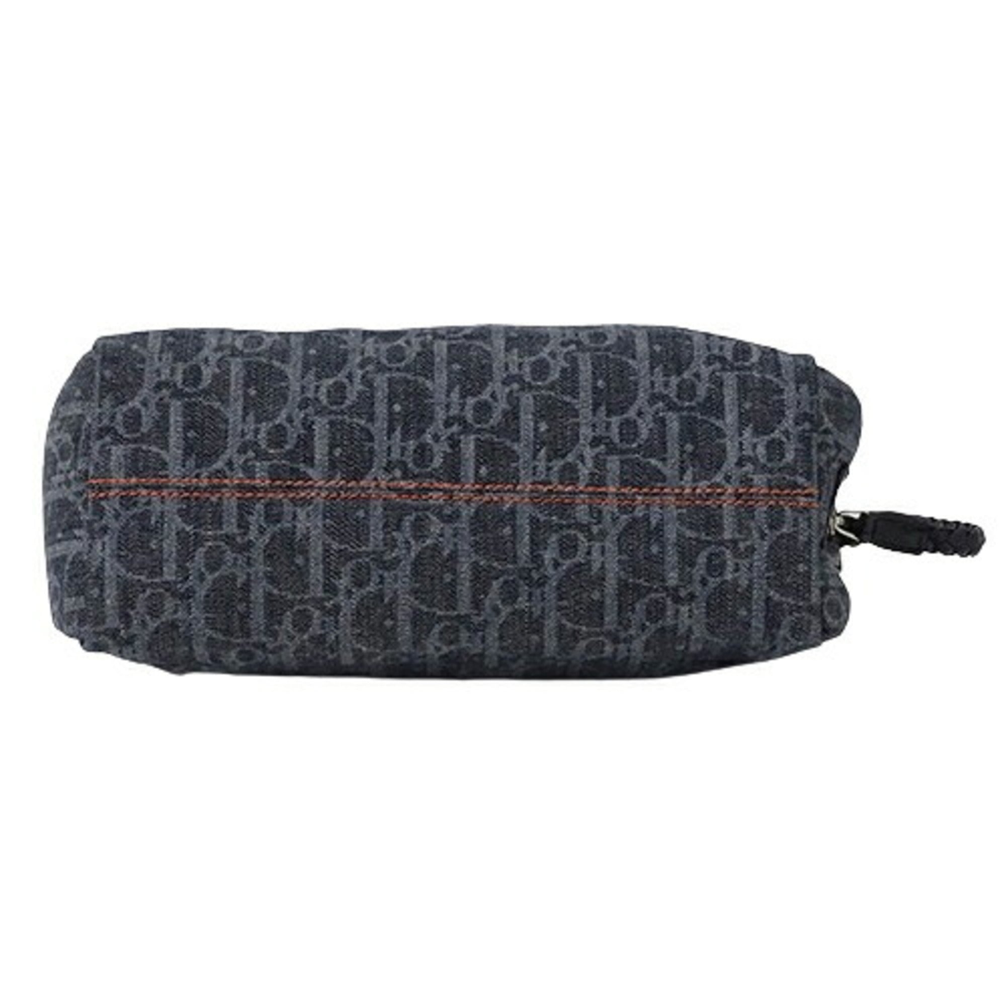 Christian Dior Navy Orange Denim Shoulder Bag ()