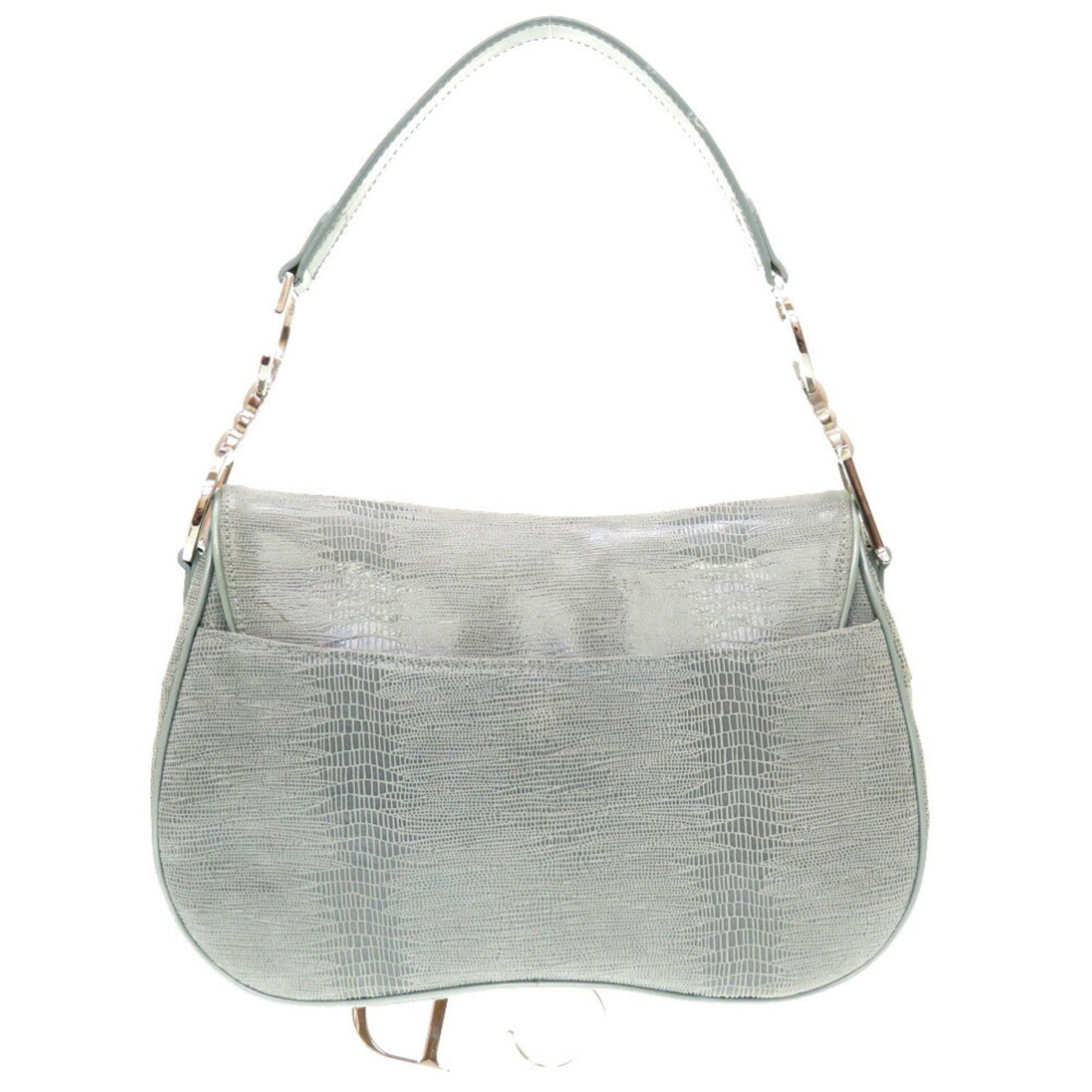 Christian Dior Blue Leather Handbag Shoulder Bag ()
