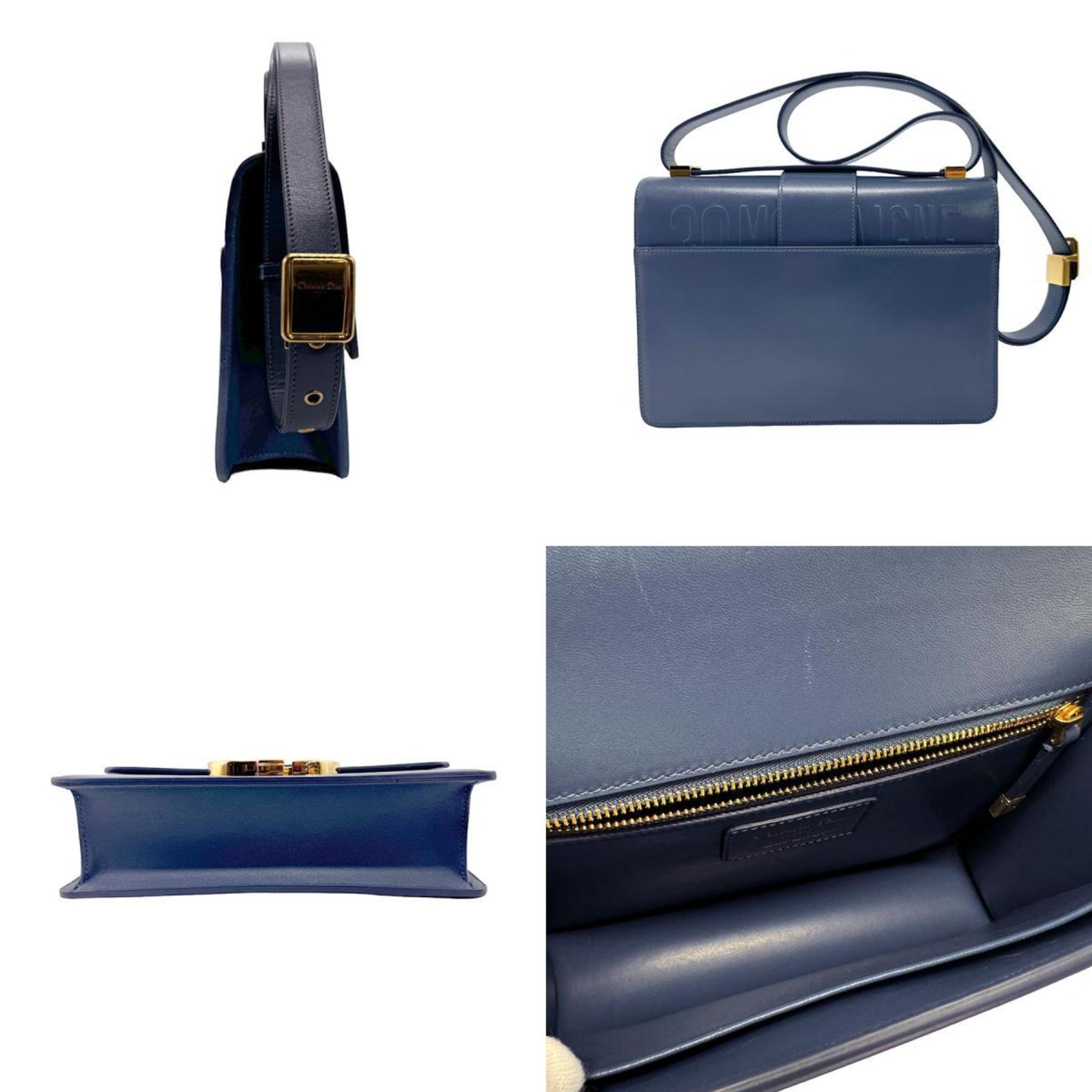 Christian Dior Blue Leather Shoulder Bag ()