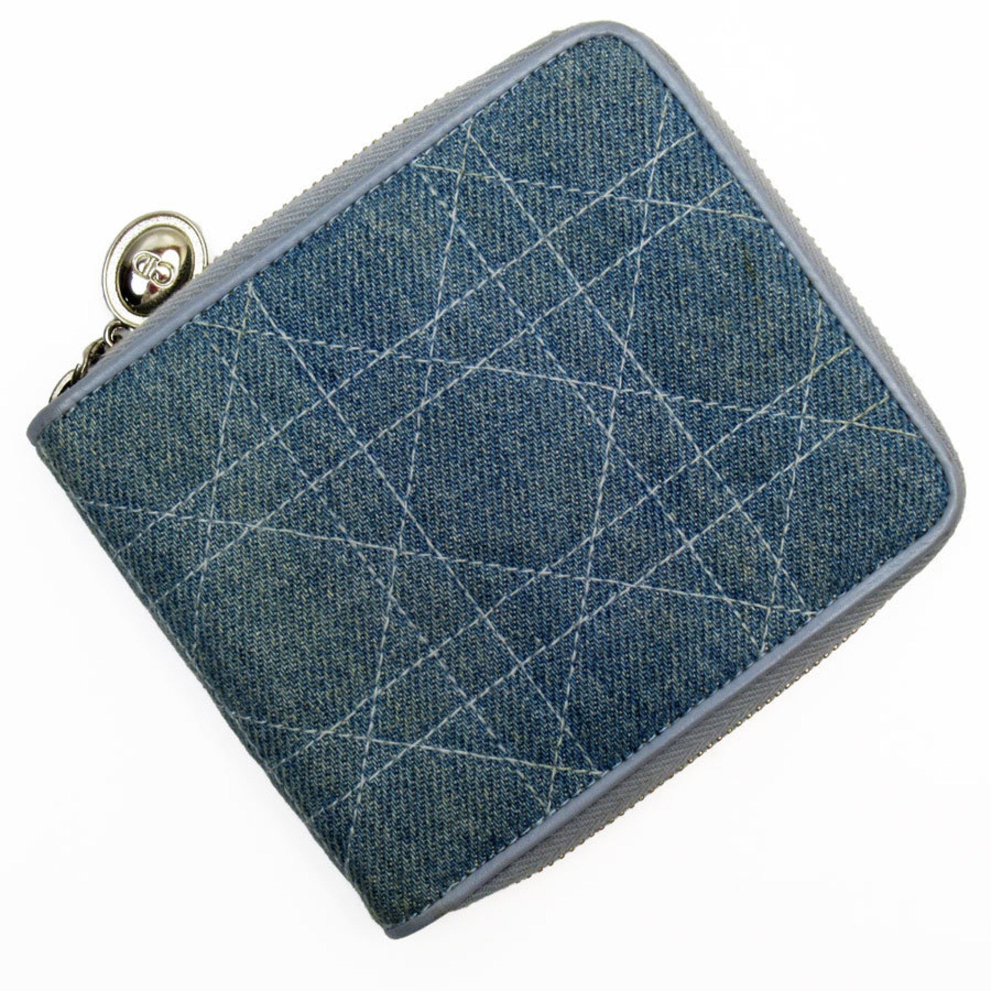 Christian Dior Blue Denim Wallet (Bi-Fold) ()