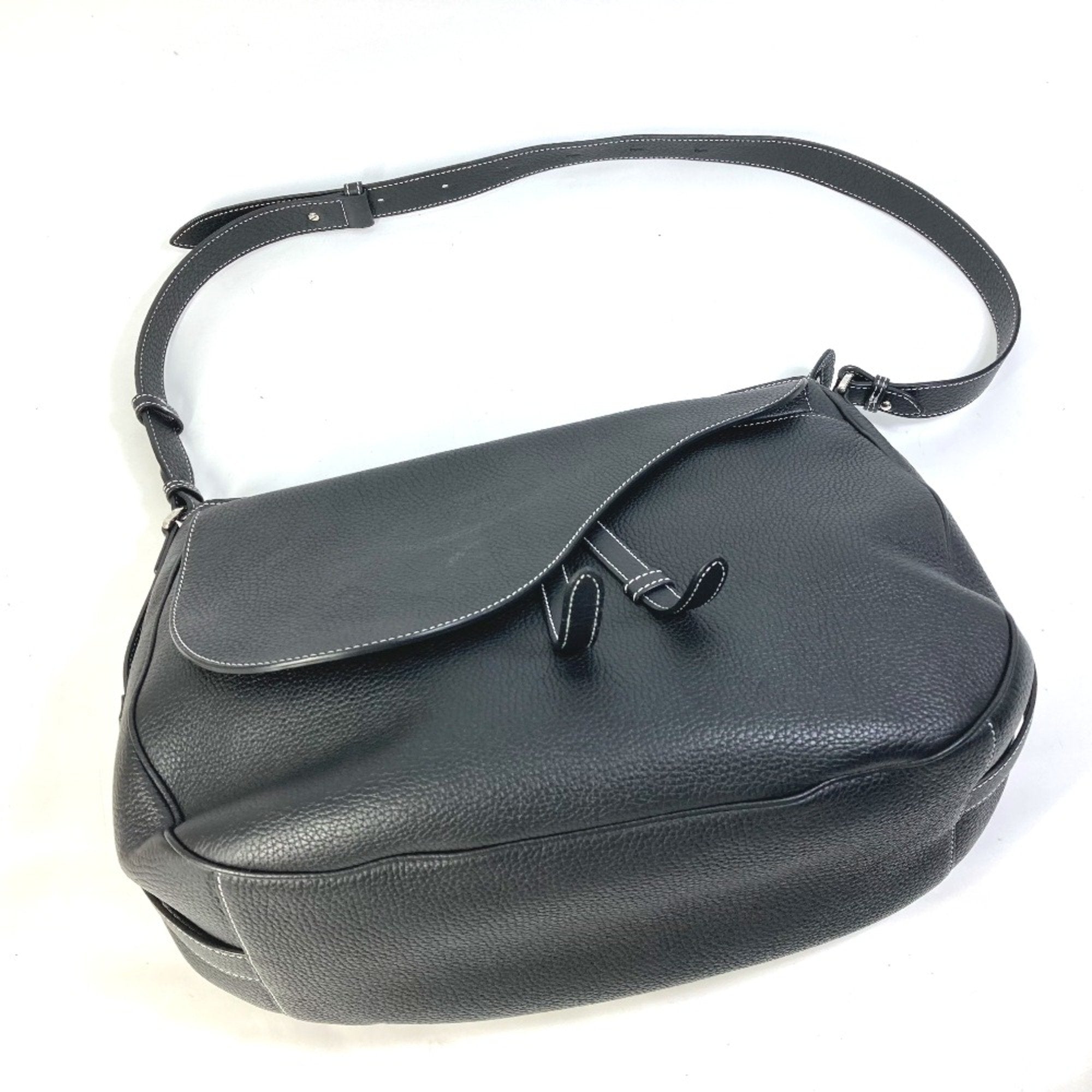 Christian Dior Black Leather Shoulder Bag ()