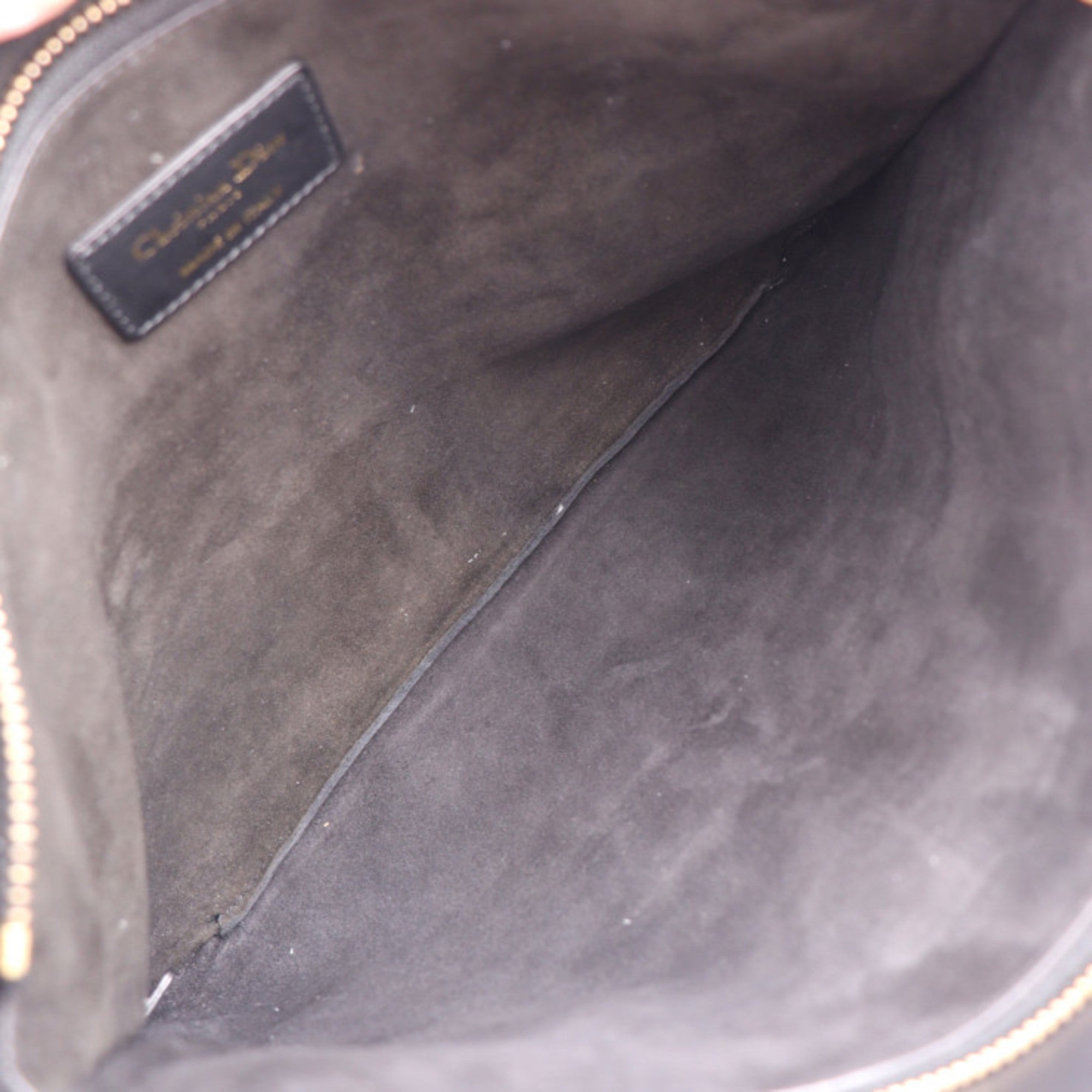 Christian Dior Black Leather Clutch Bag Handbag ()