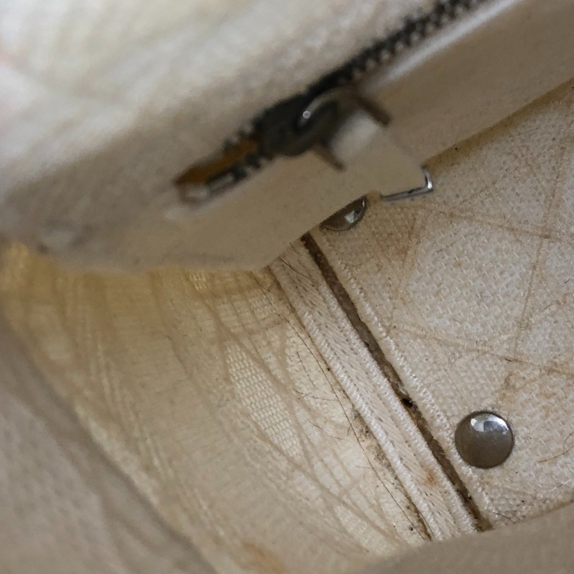 Christian Dior Lady Dior White Canvas Handbag ()