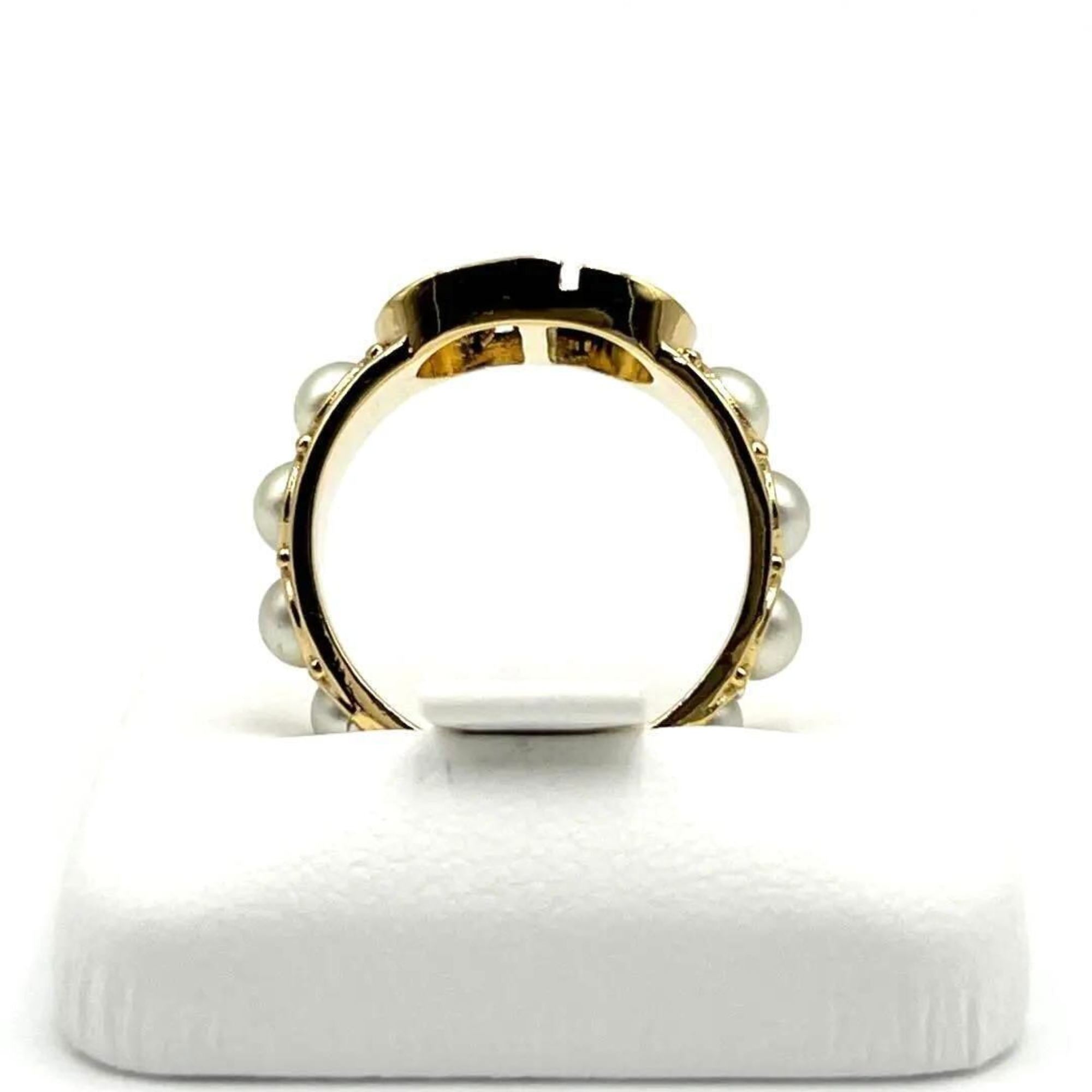 Christian Dior Gold Metal Band Ring ()