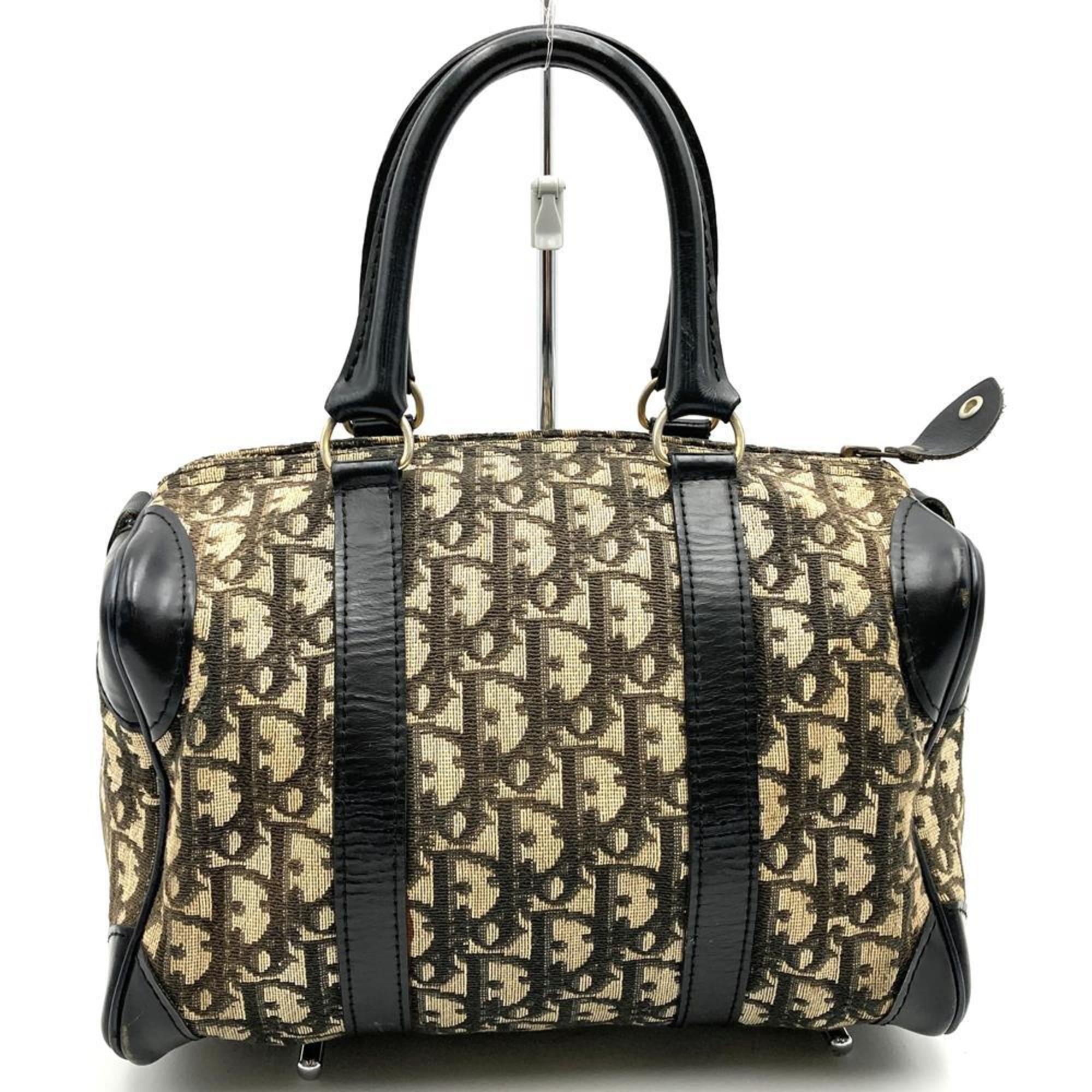 Christian Dior Beige Canvas Leather Handbag ()
