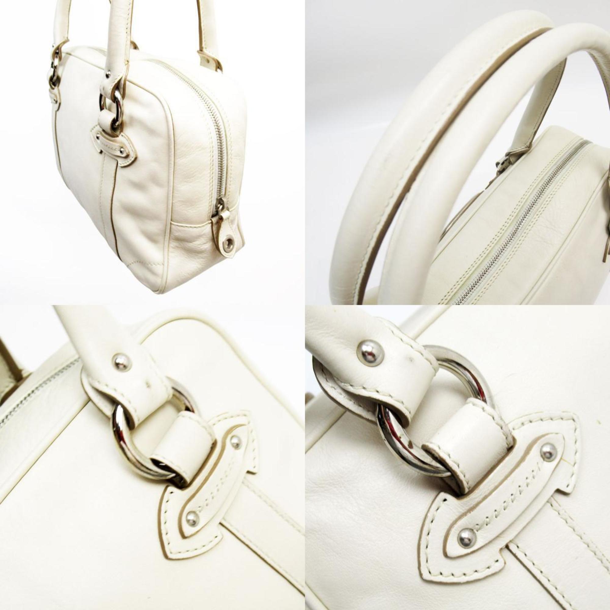 Christian Dior Ivory Leather Handbag ()
