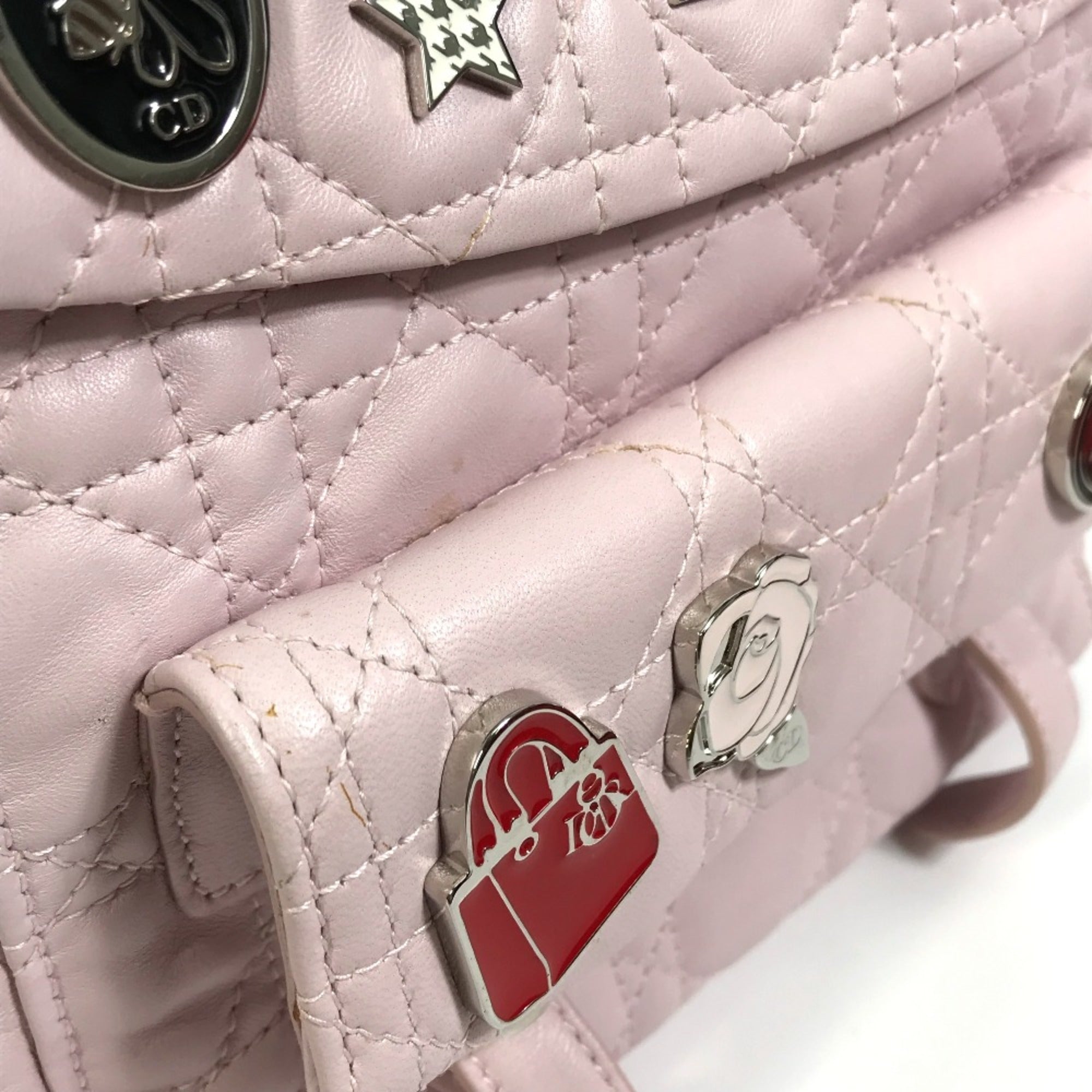 Christian Dior Pink Leather Backpack ()