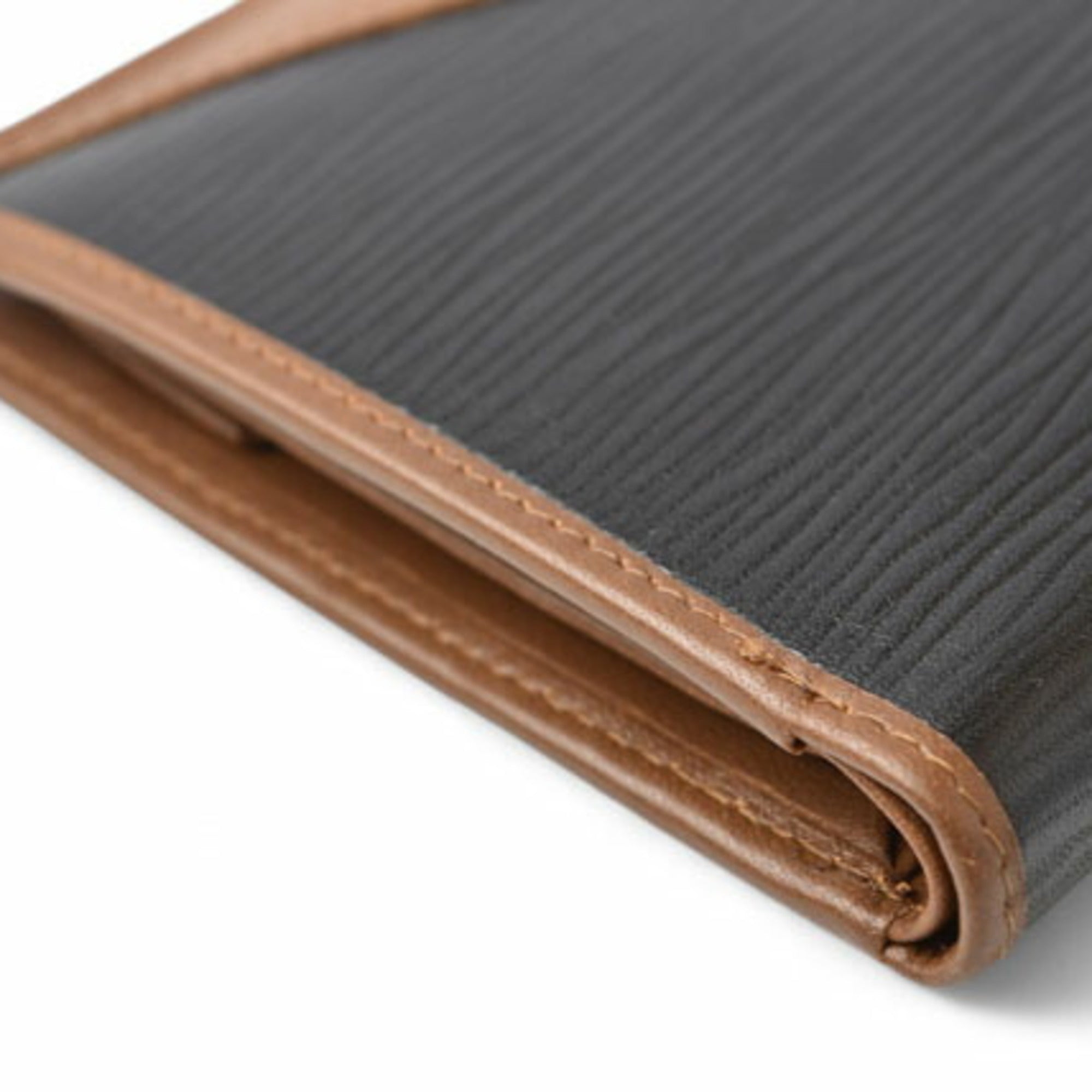 Christian Dior Black Brown Leather Wallet (Bi-Fold) ()