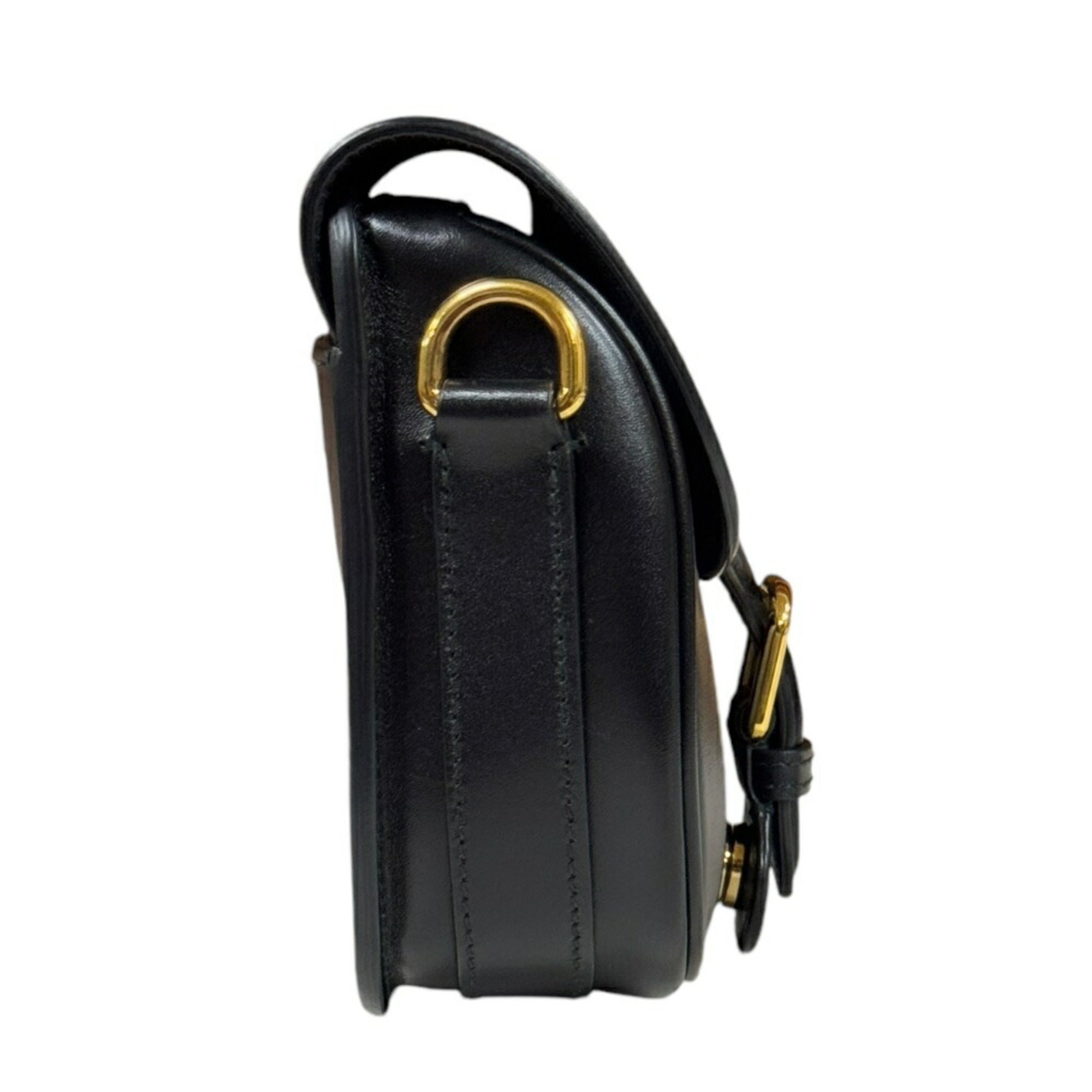 Christian Dior Black Leather Shoulder Bag ()