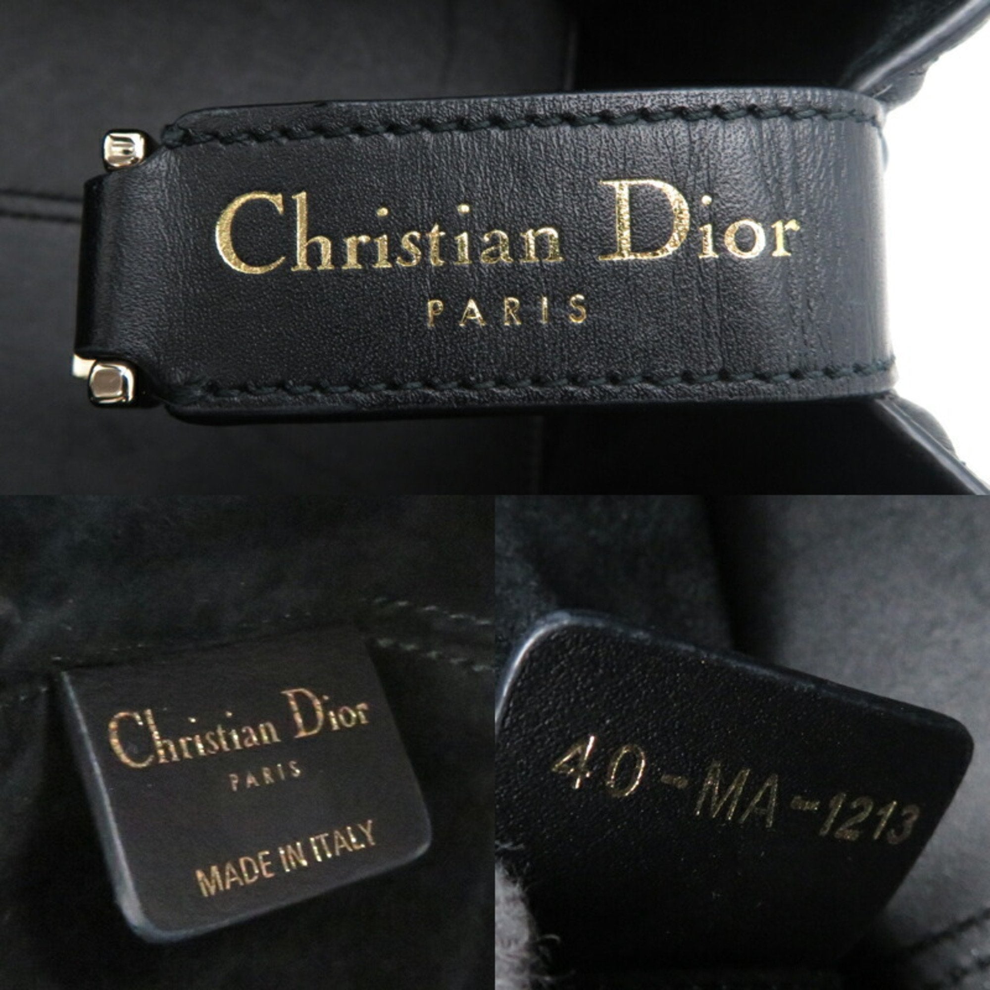 Christian Dior Black Leather Handbag ()