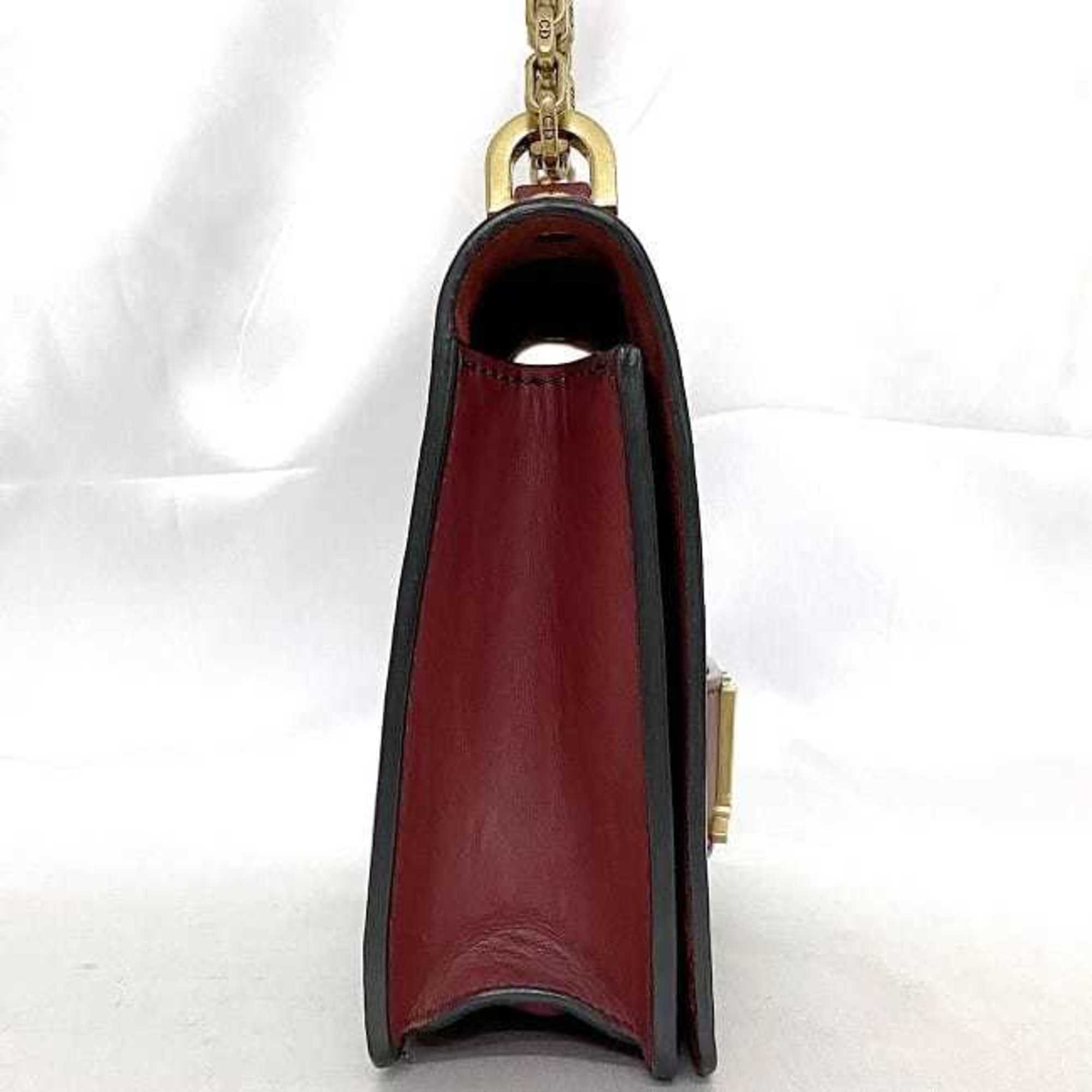 Christian Dior Red Color Leather Shoulder Bag ()