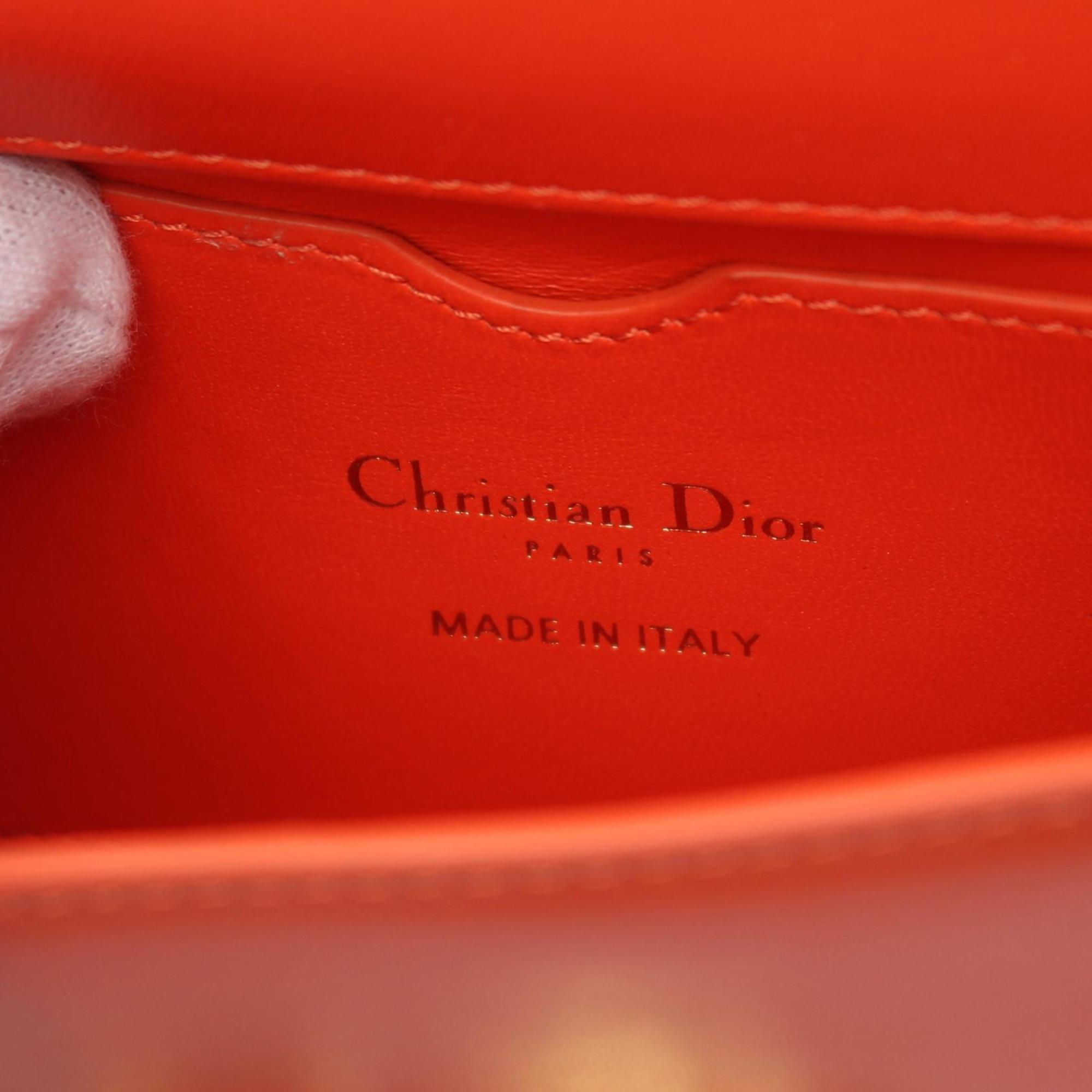 Christian Dior Orange Leather Shoulder Bag ()