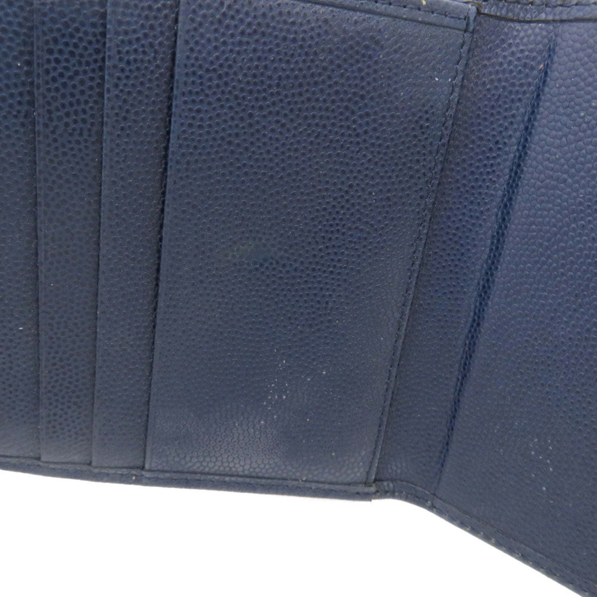 Christian Dior Navy Leather Wallet (Bi-Fold) ()