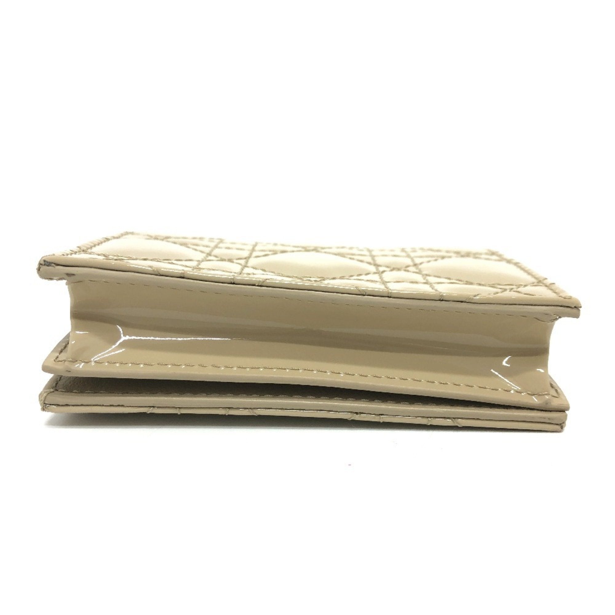 Christian Dior Beige Leather Wallet (Bi-Fold) ()