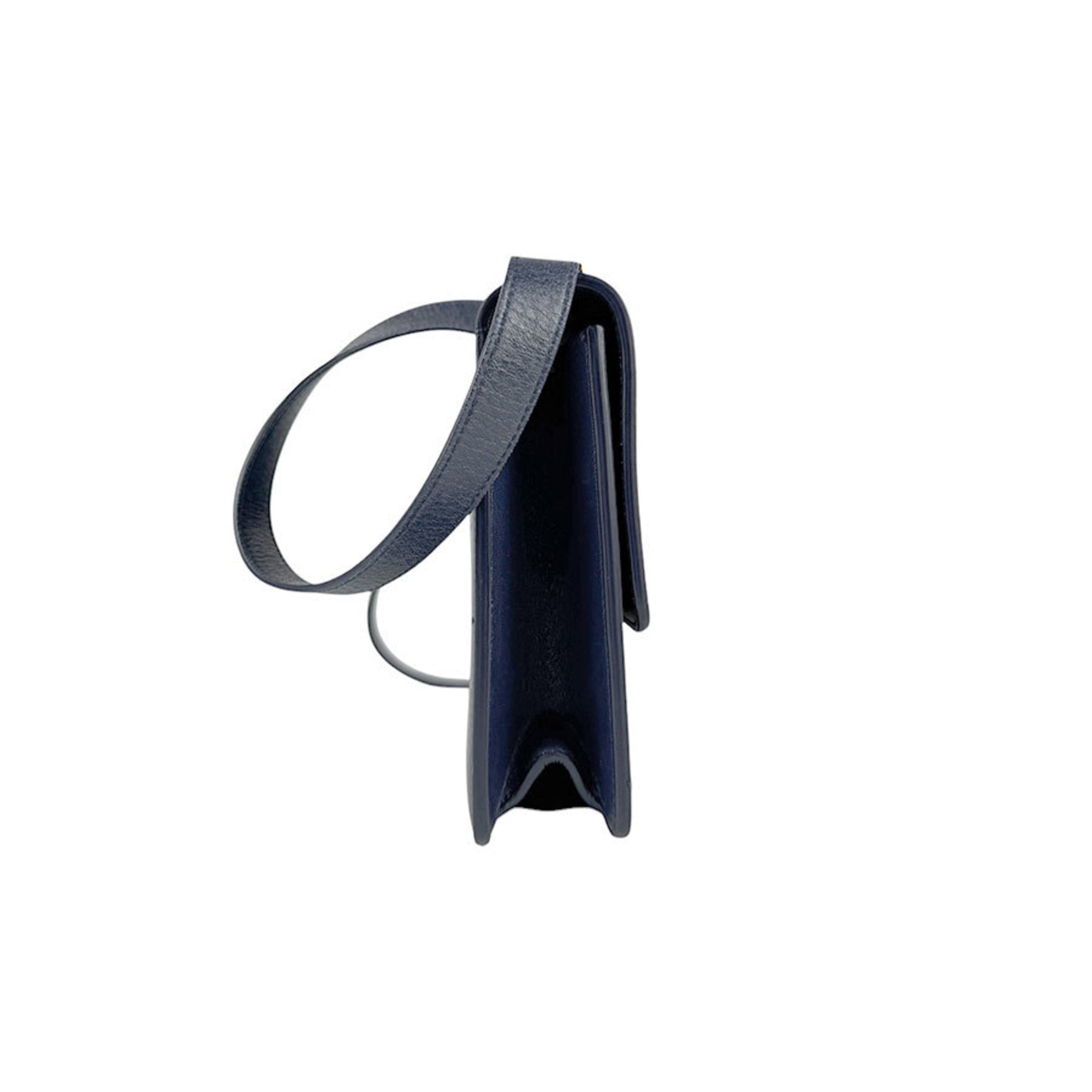 Christian Dior Navy Leather Shoulder Bag ()