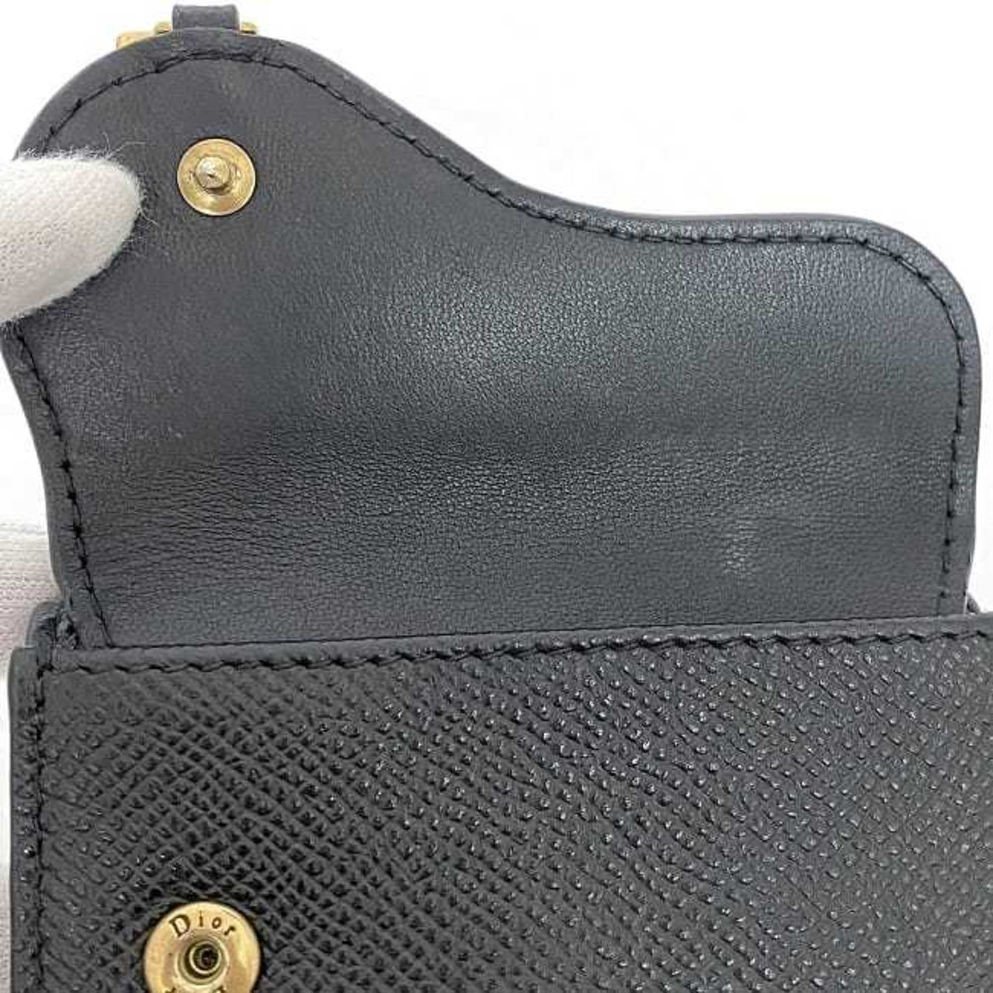 Christian Dior Black Leather Wallet (Tri-Fold) ()