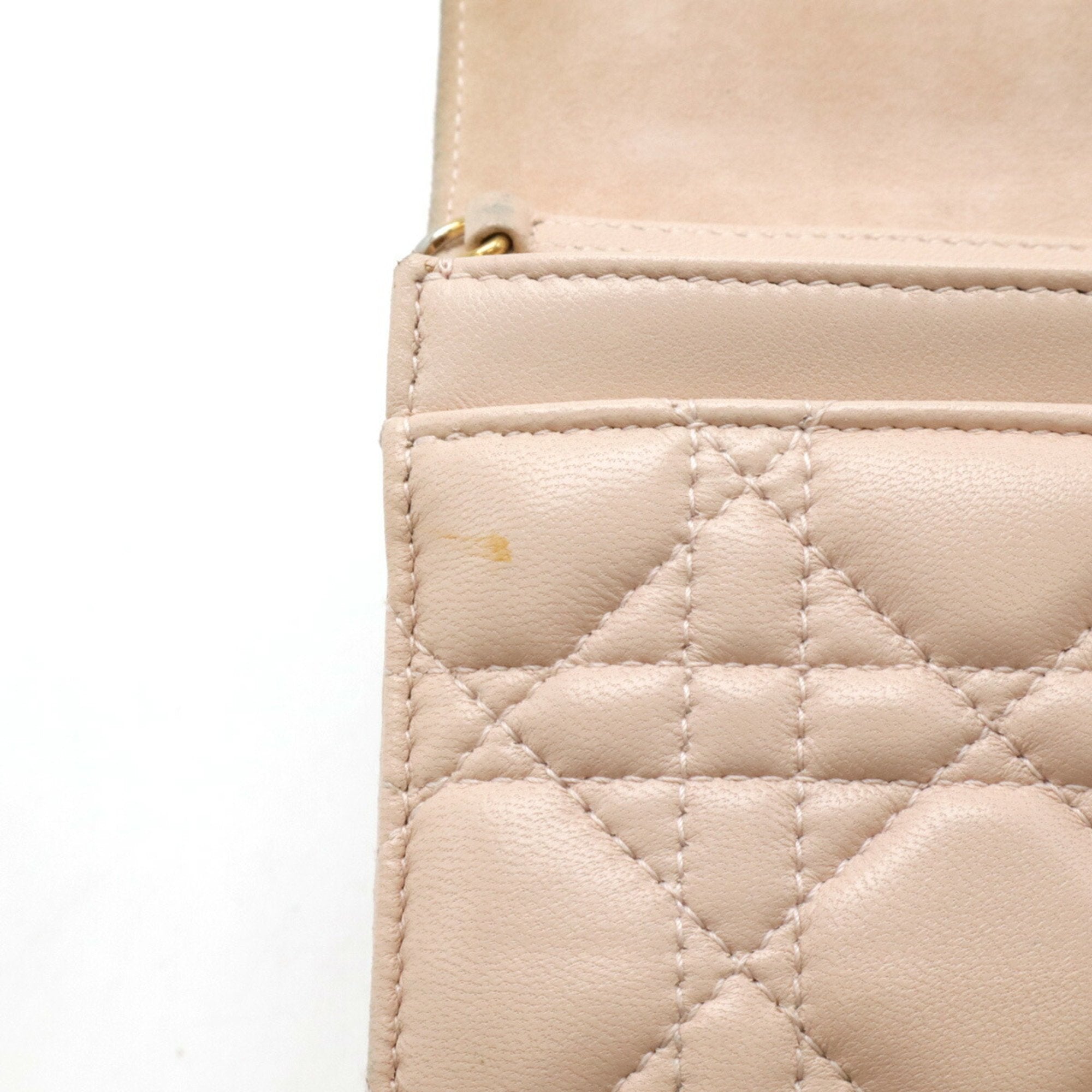 Christian Dior Baby Pink Leather Clutch Bag ()