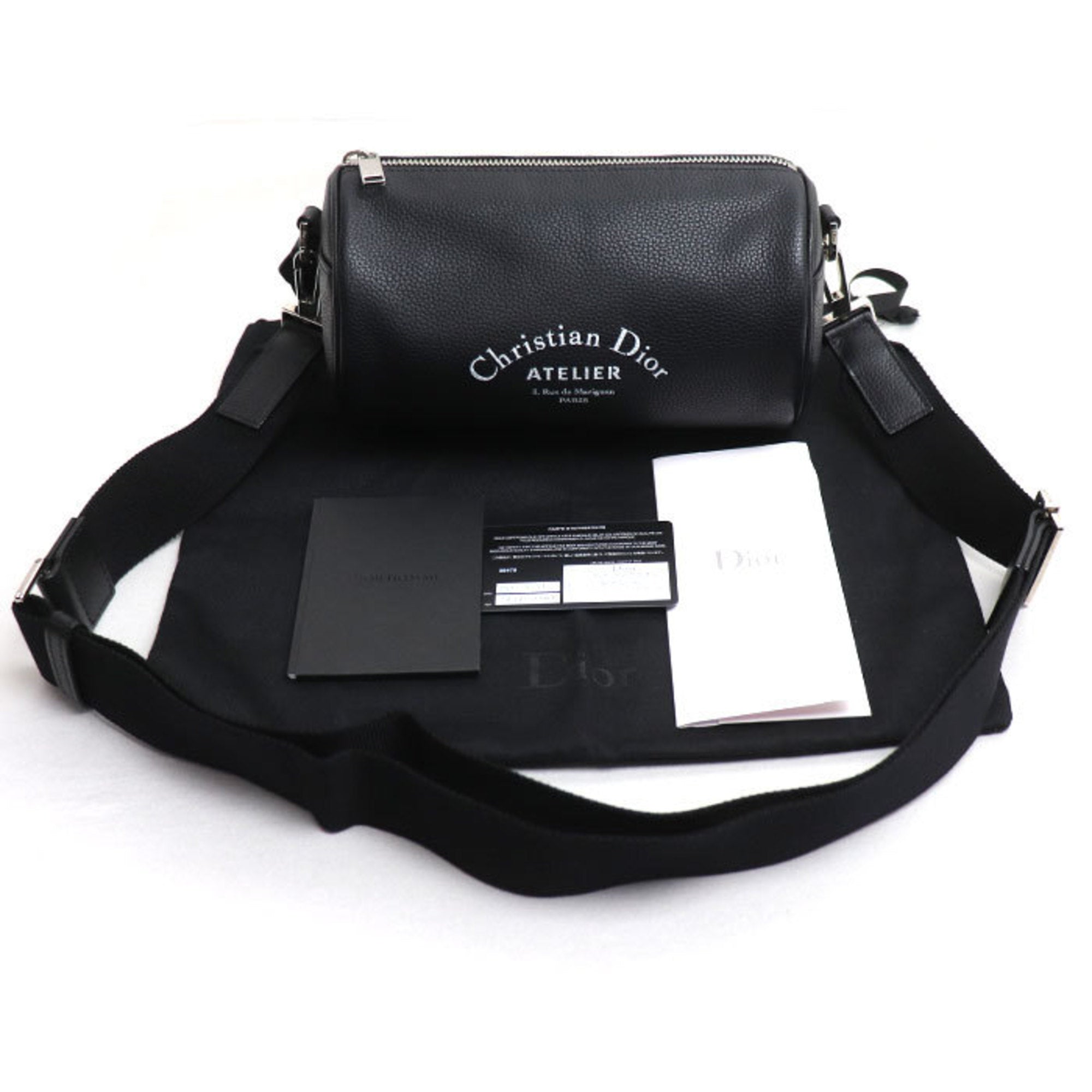 Christian Dior Black Leather Shoulder Bag ()