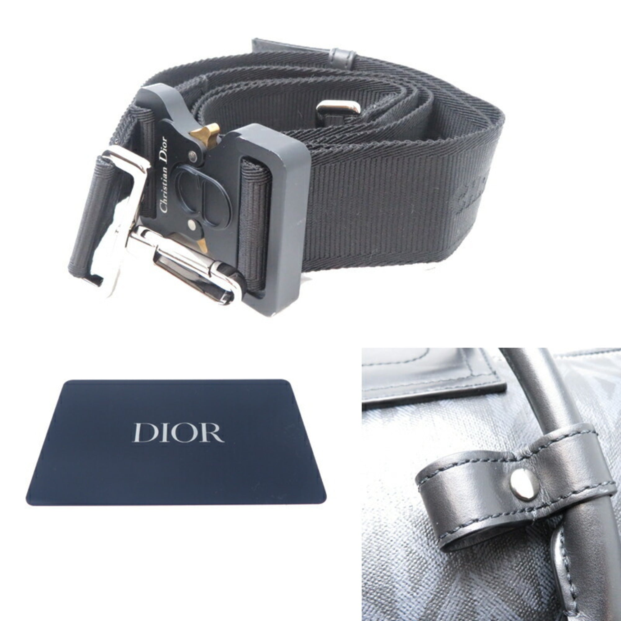 Christian Dior Black Pvc Boston Bag ()