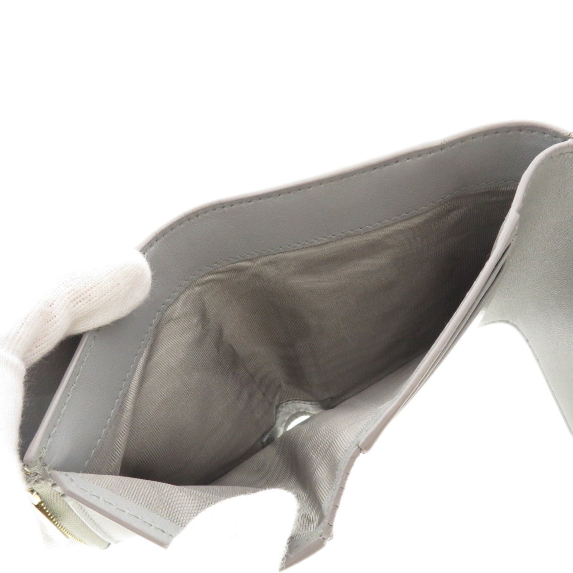 Christian Dior Gray Leather Wallet (Bi-Fold) ()