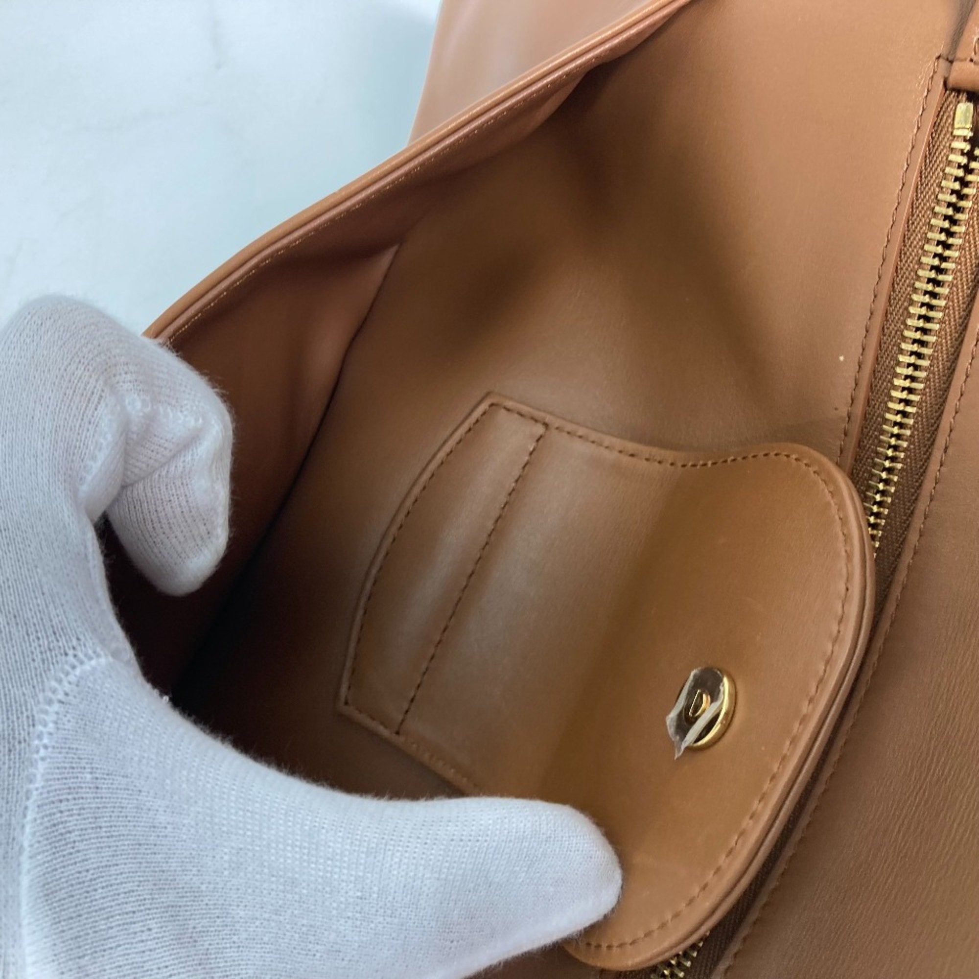 Christian Dior Brown Leather Handbag ()