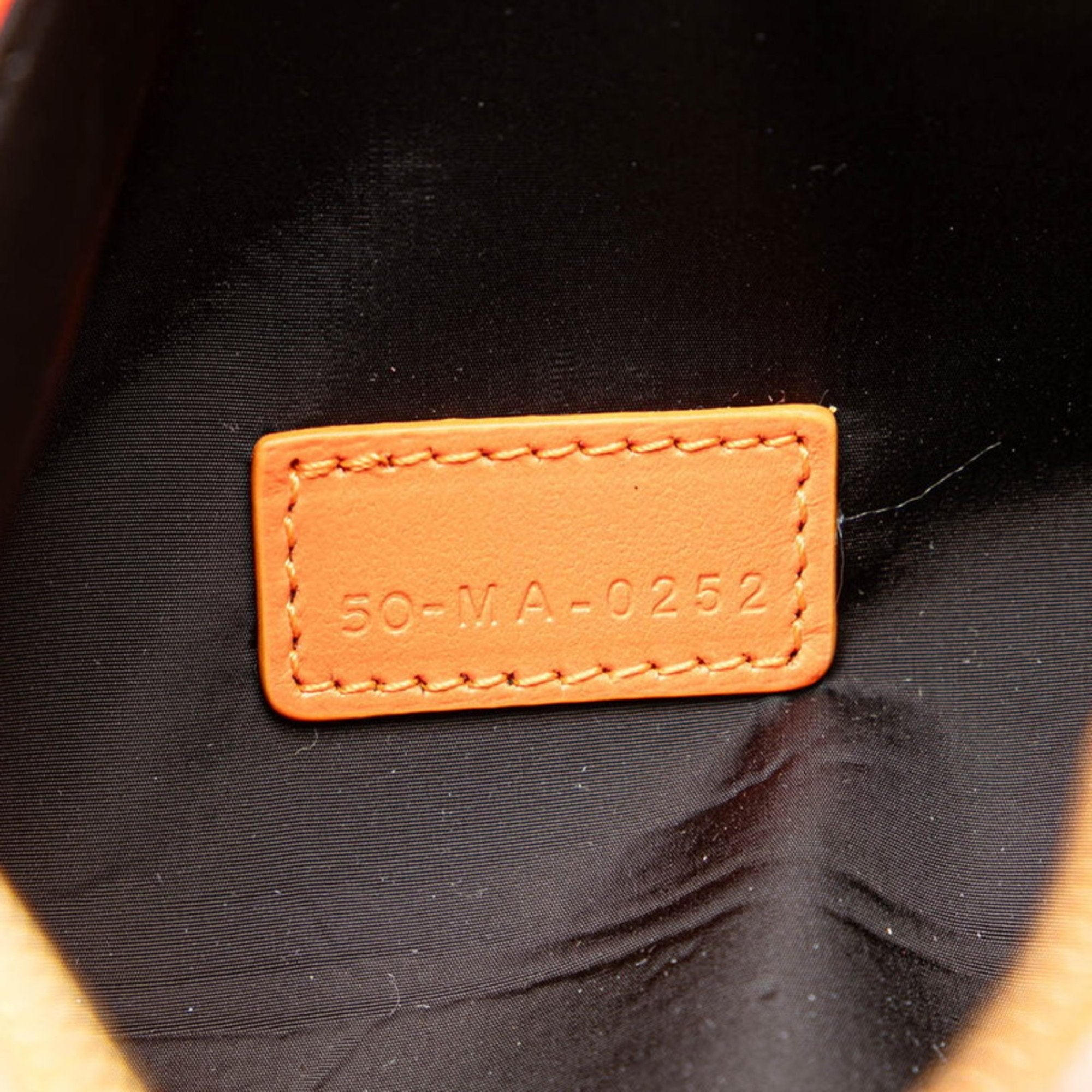 Christian Dior Orange Nylon Leather Handbag ()