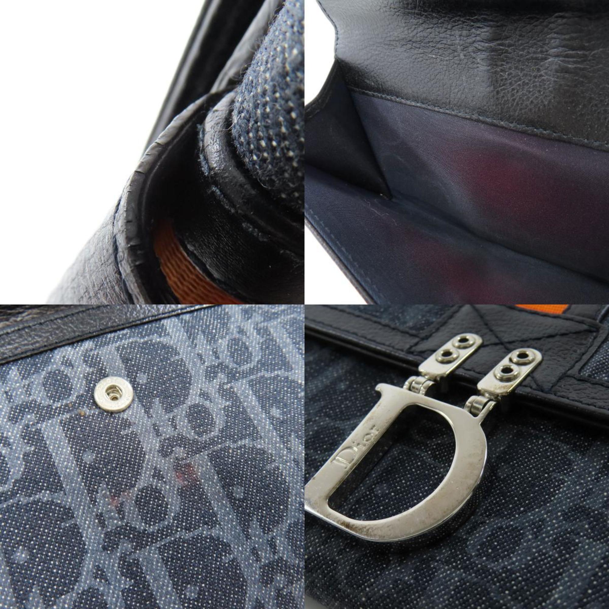 Christian Dior Navy Denim Coin Purse/Coin Case ()