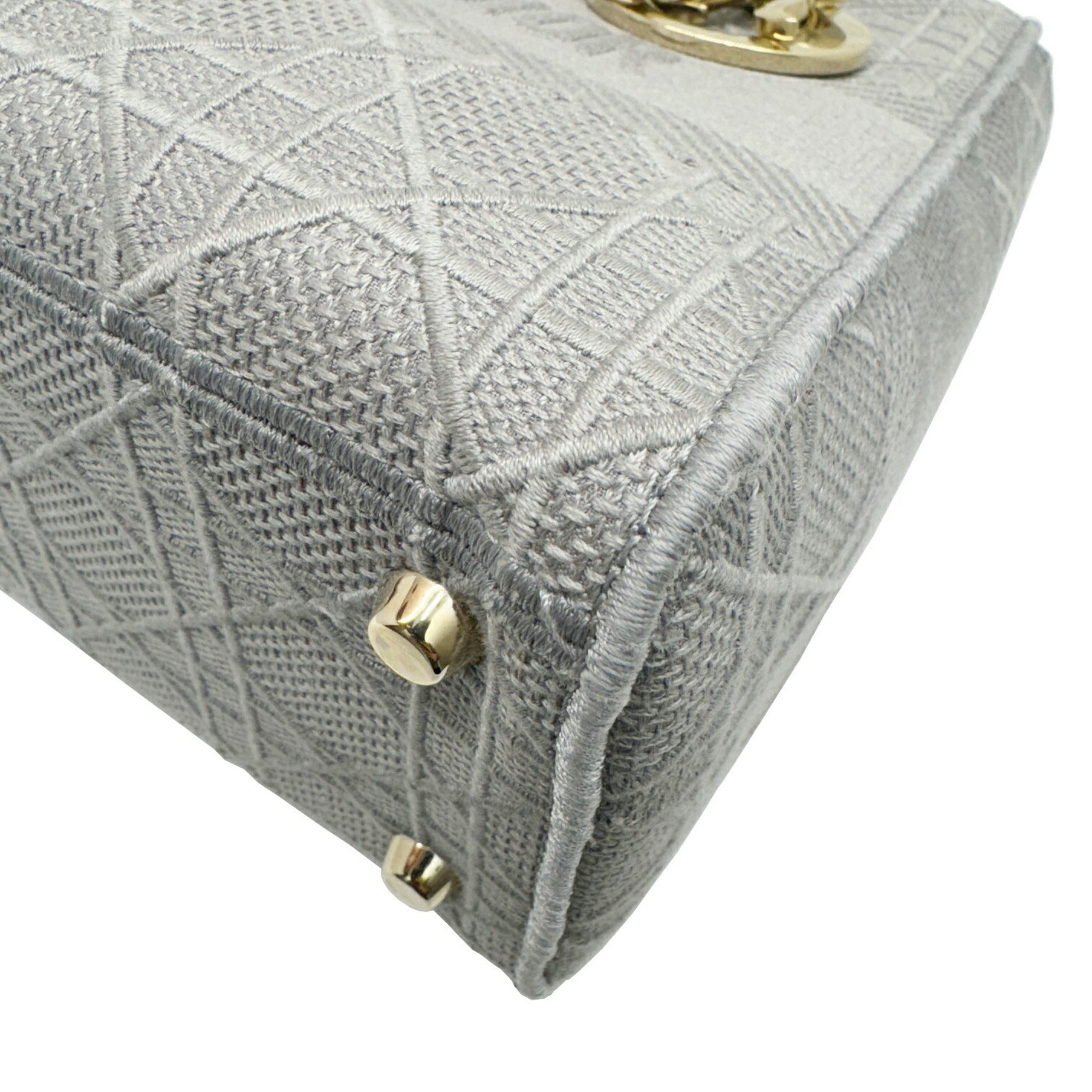 Christian Dior Gray Canvas Handbag Shoulder Bag ()