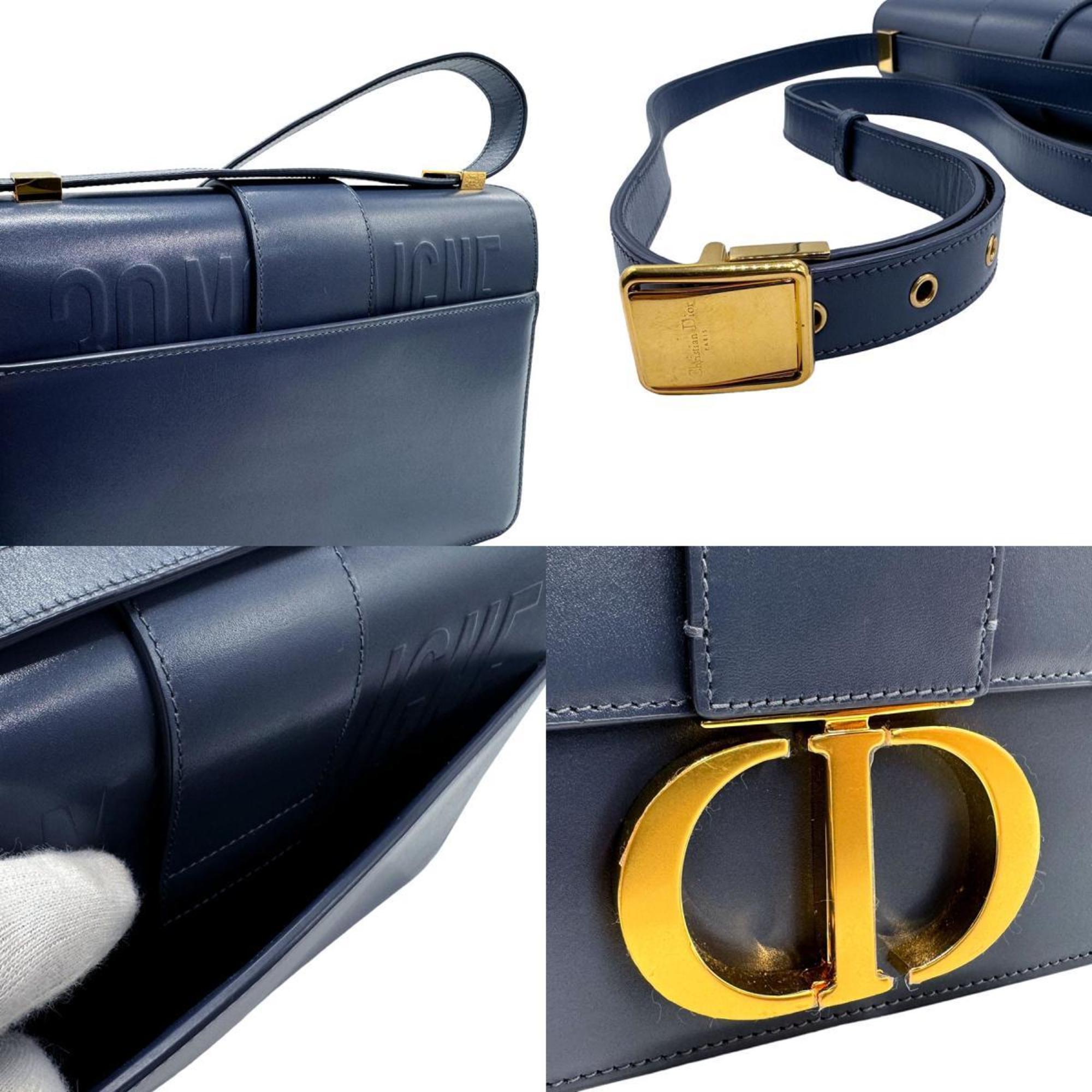 Christian Dior Blue Leather Shoulder Bag ()