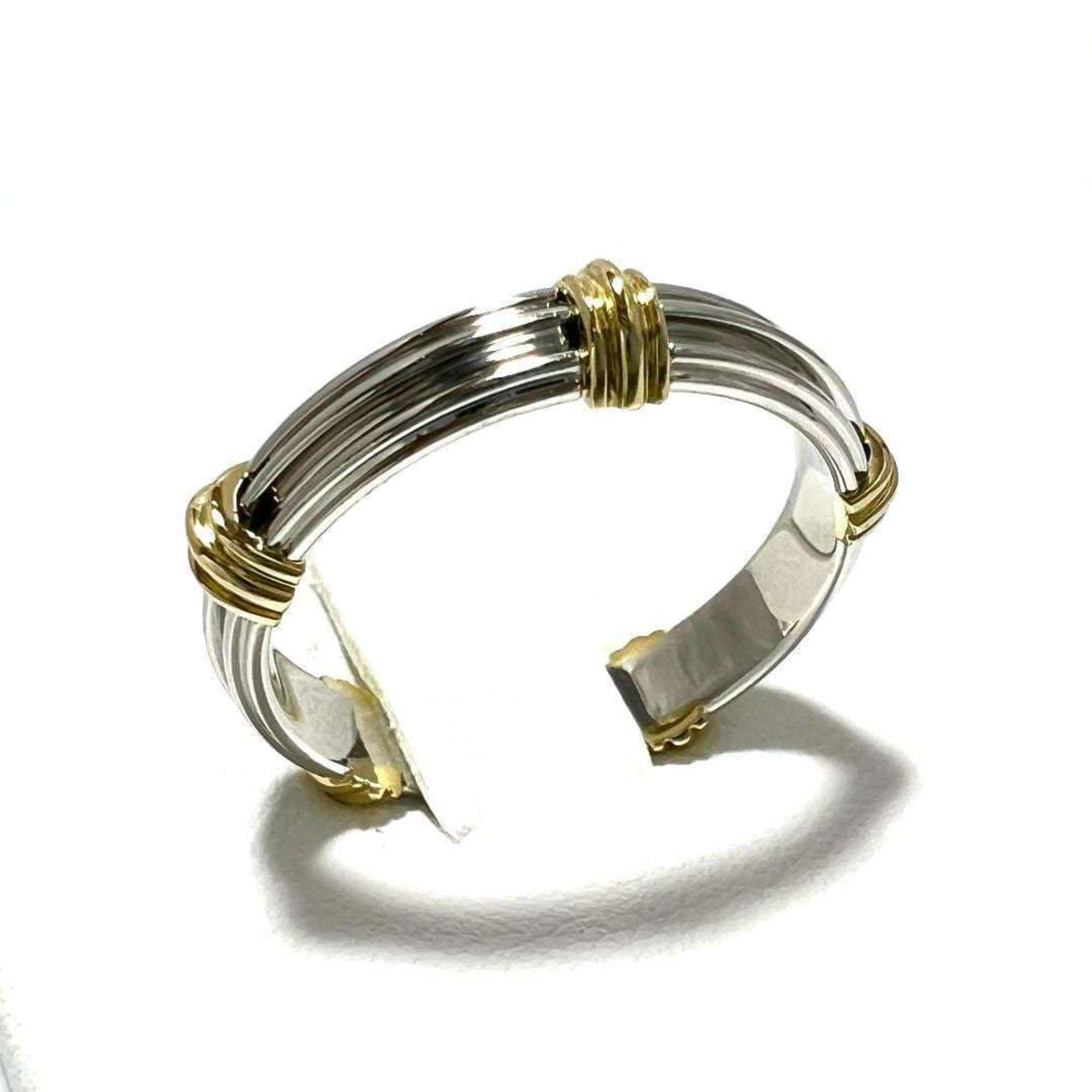 Christian Dior Silver Platinum 950 Yellow Gold (18K) Band Ring ()