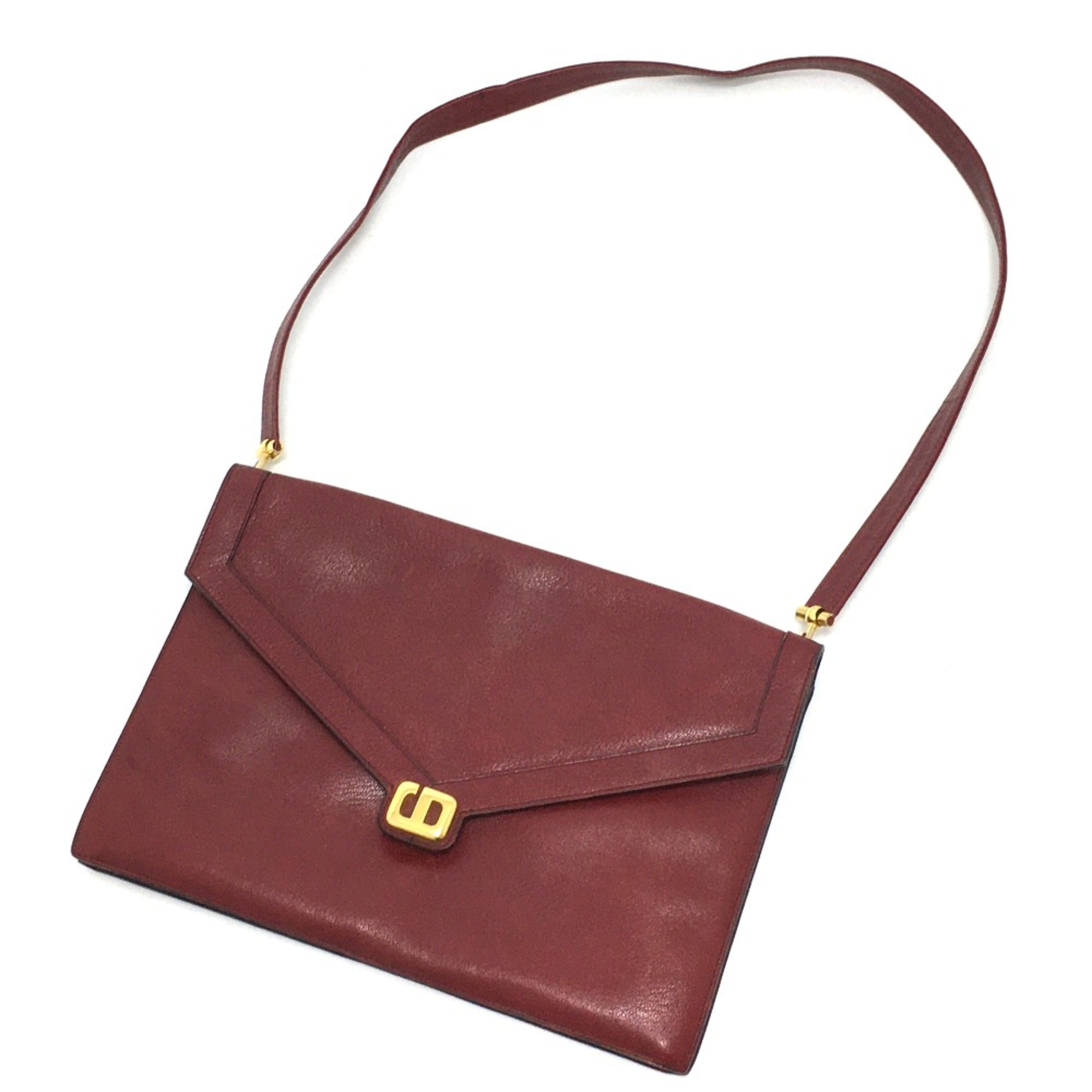 Christian Dior Red Leather Shoulder Bag ()