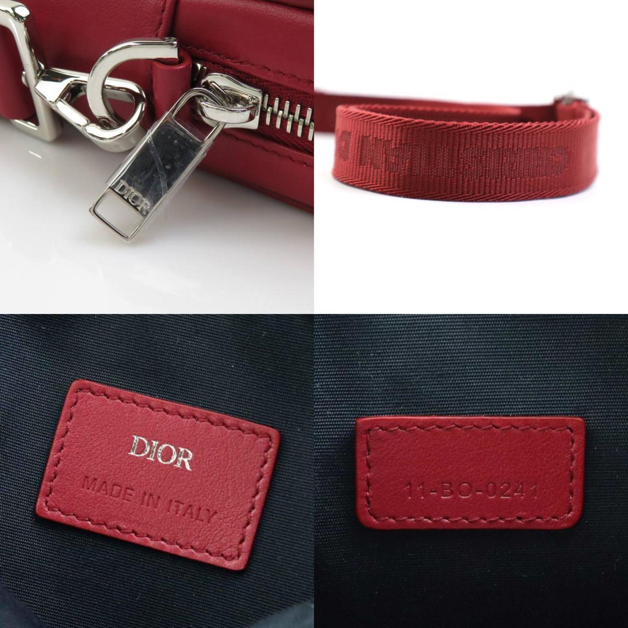 Christian Dior Red Color Leather Shoulder Bag ()