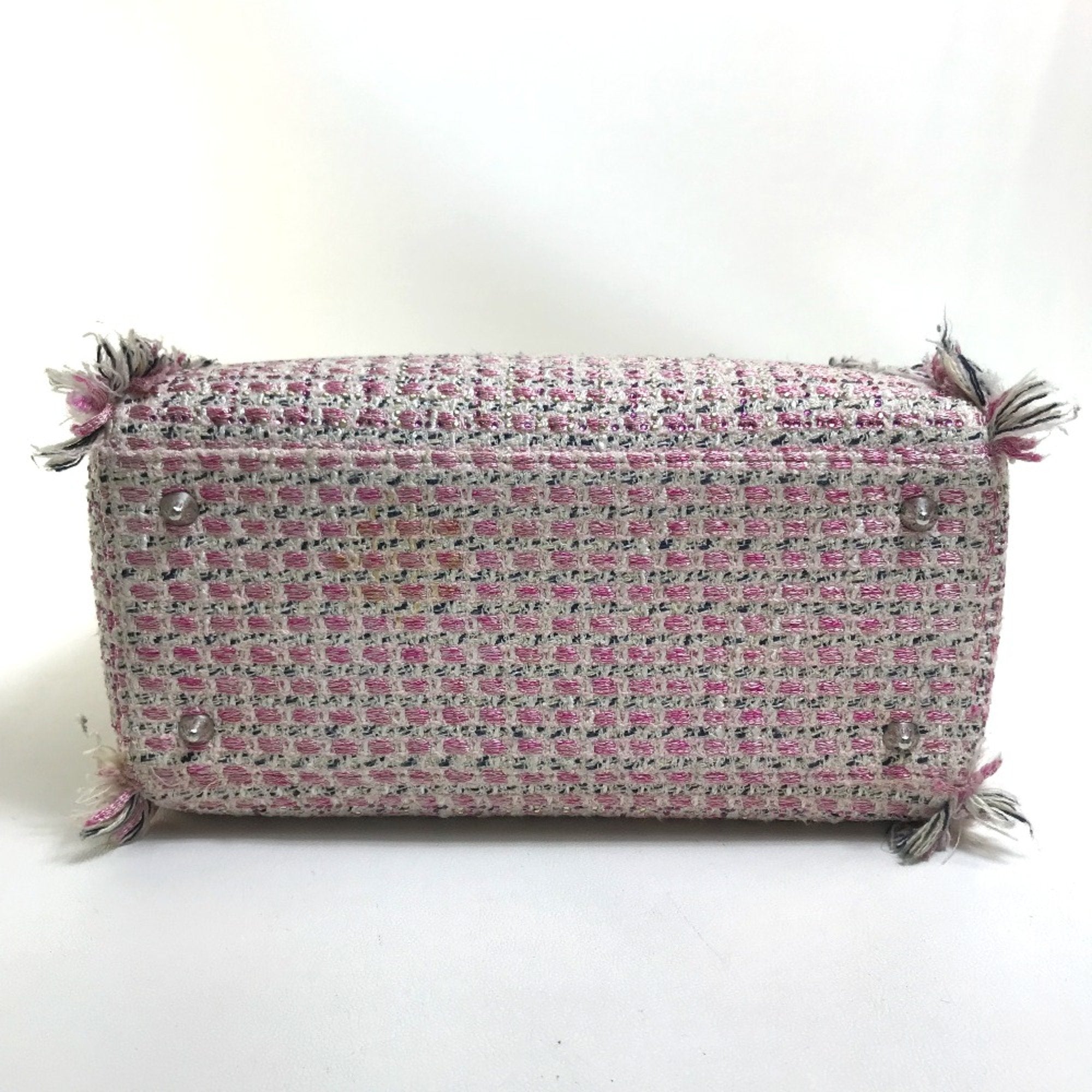 Christian Dior Pink Tweed Handbag ()