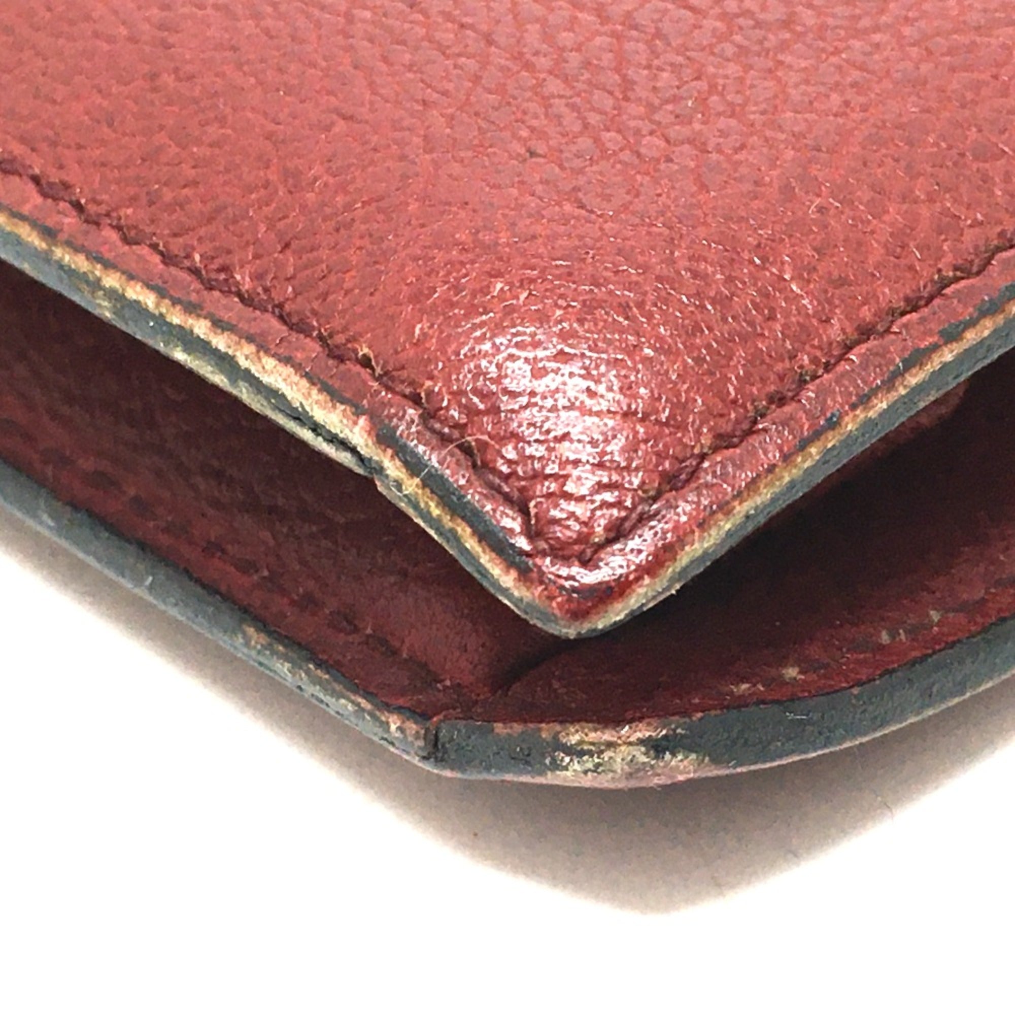 Christian Dior Red Leather Shoulder Bag ()