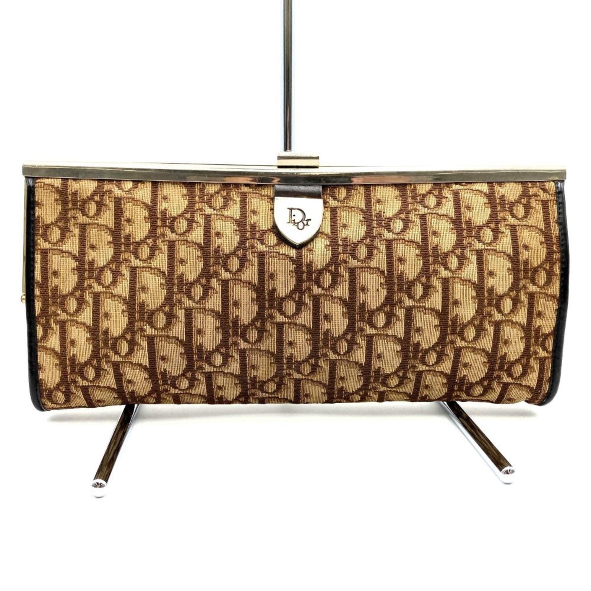 Christian Dior Brown Canvas Clutch Bag ()