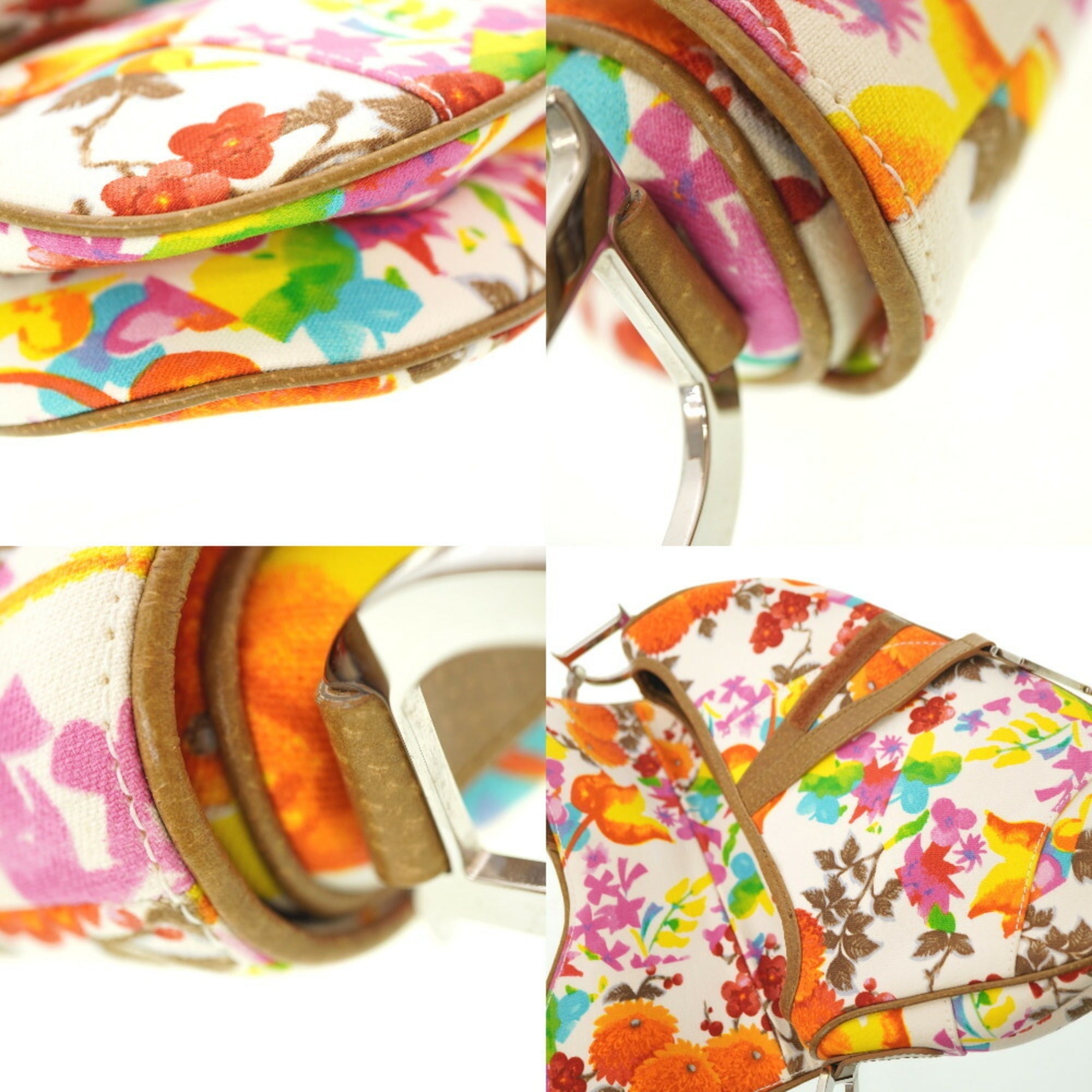 Christian Dior Multi-Color Canvas Leather Shoulder Bag ()