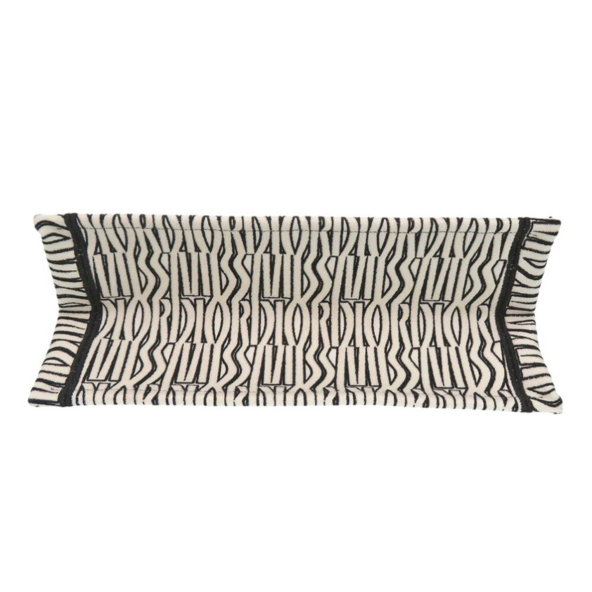 Christian Dior Black White Canvas Handbag ()
