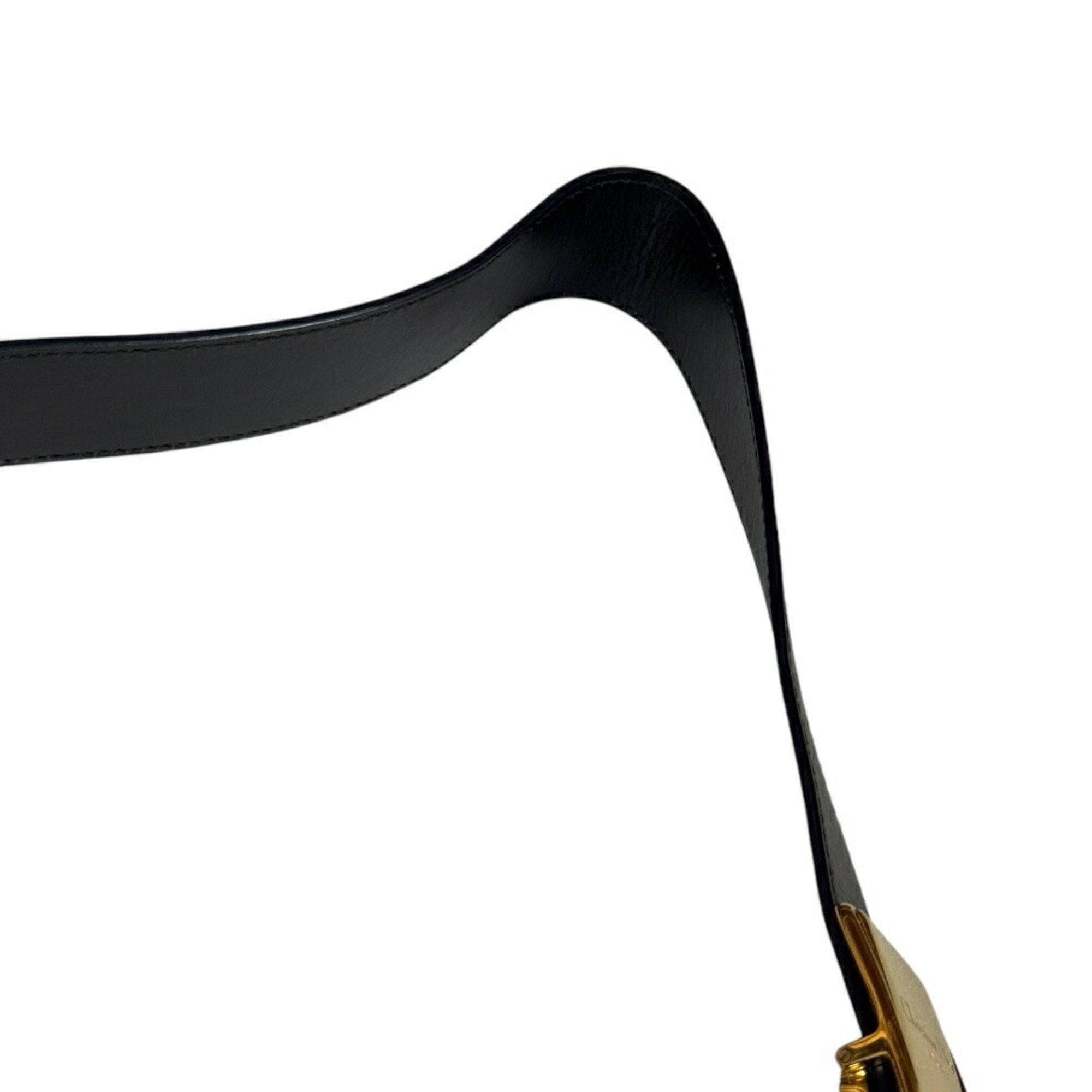 Christian Dior Black Leather Shoulder Bag ()