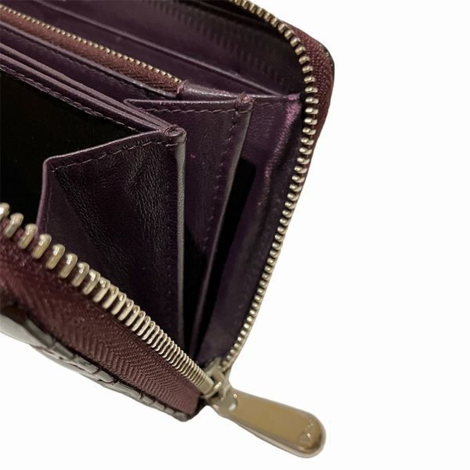Christian Dior Purple Patent Leather Long Wallet (Bi-Fold) ()