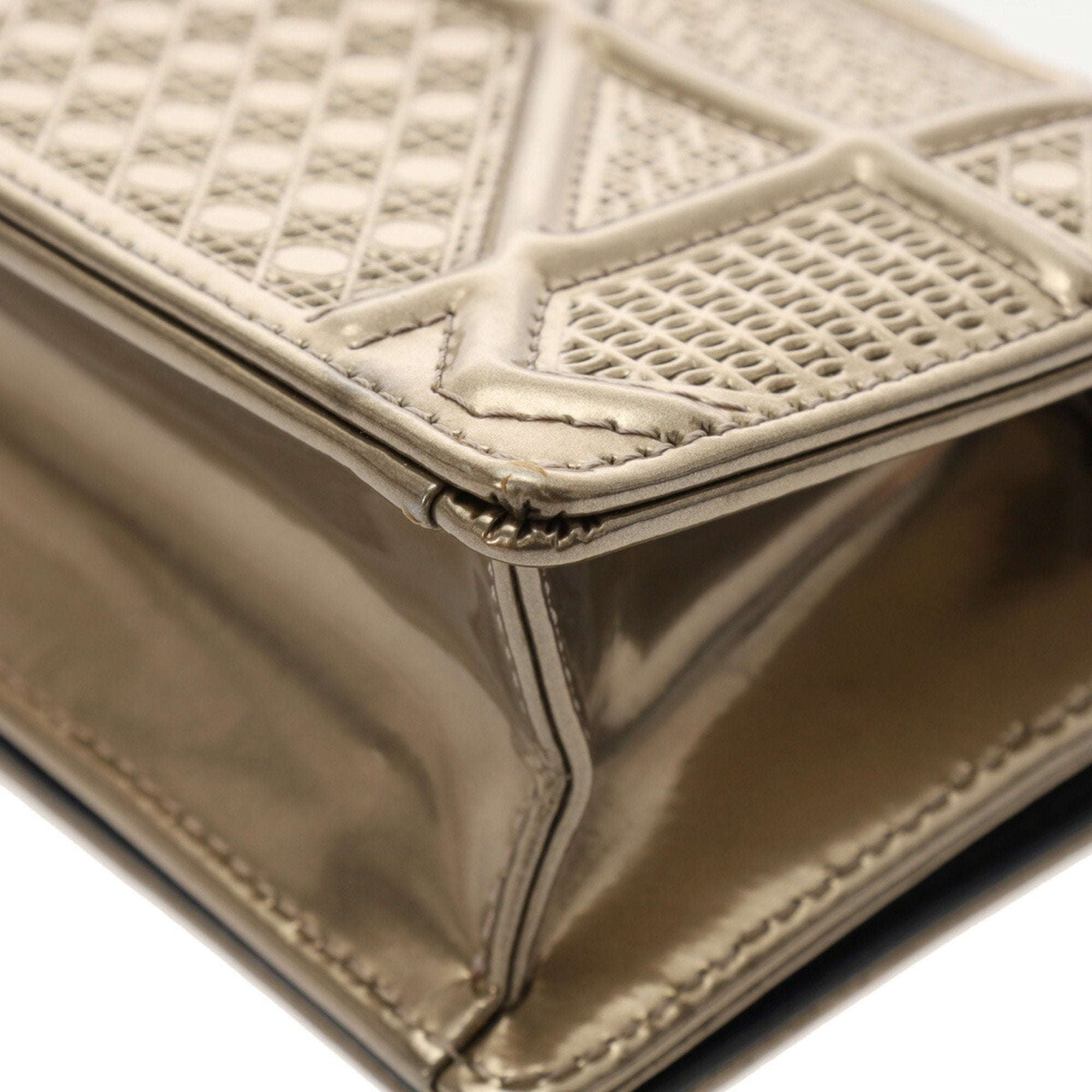 Christian Dior Gold Leather Shoulder Bag ()