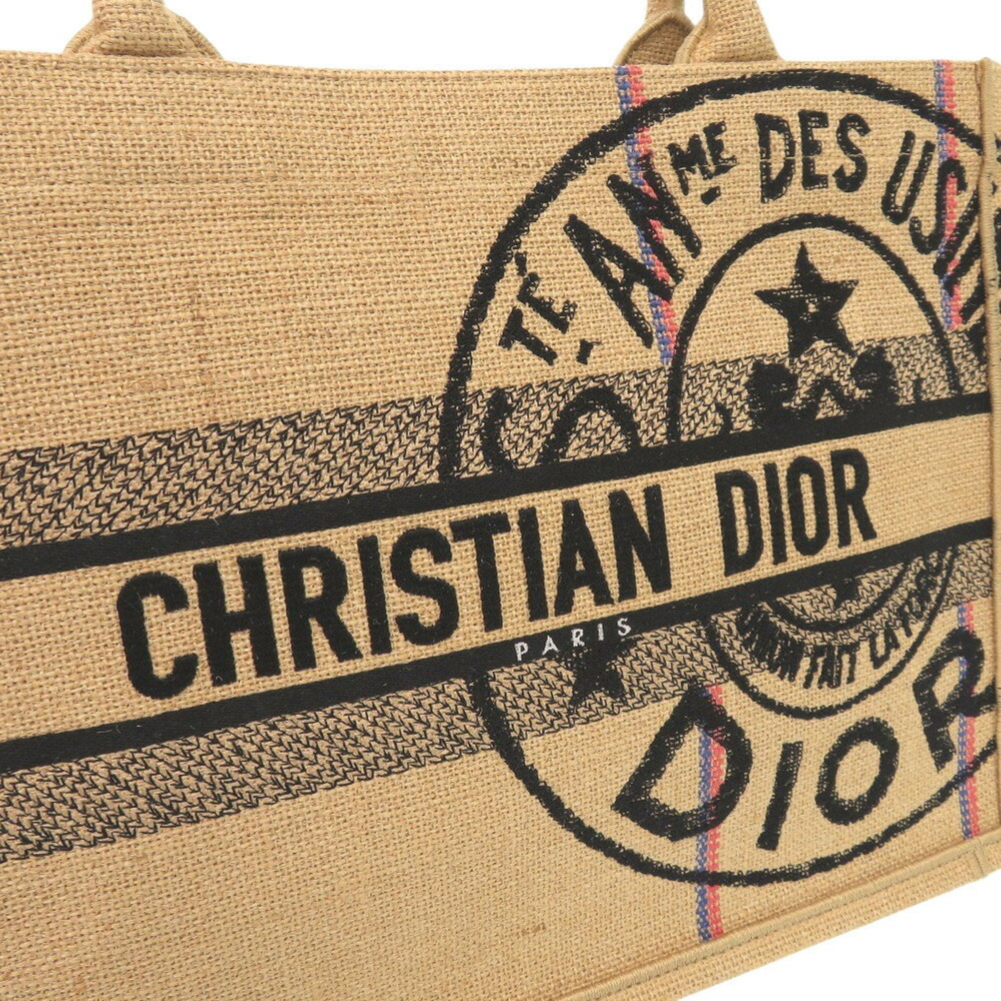 Christian Dior Beige Raffia Tote Bag ()