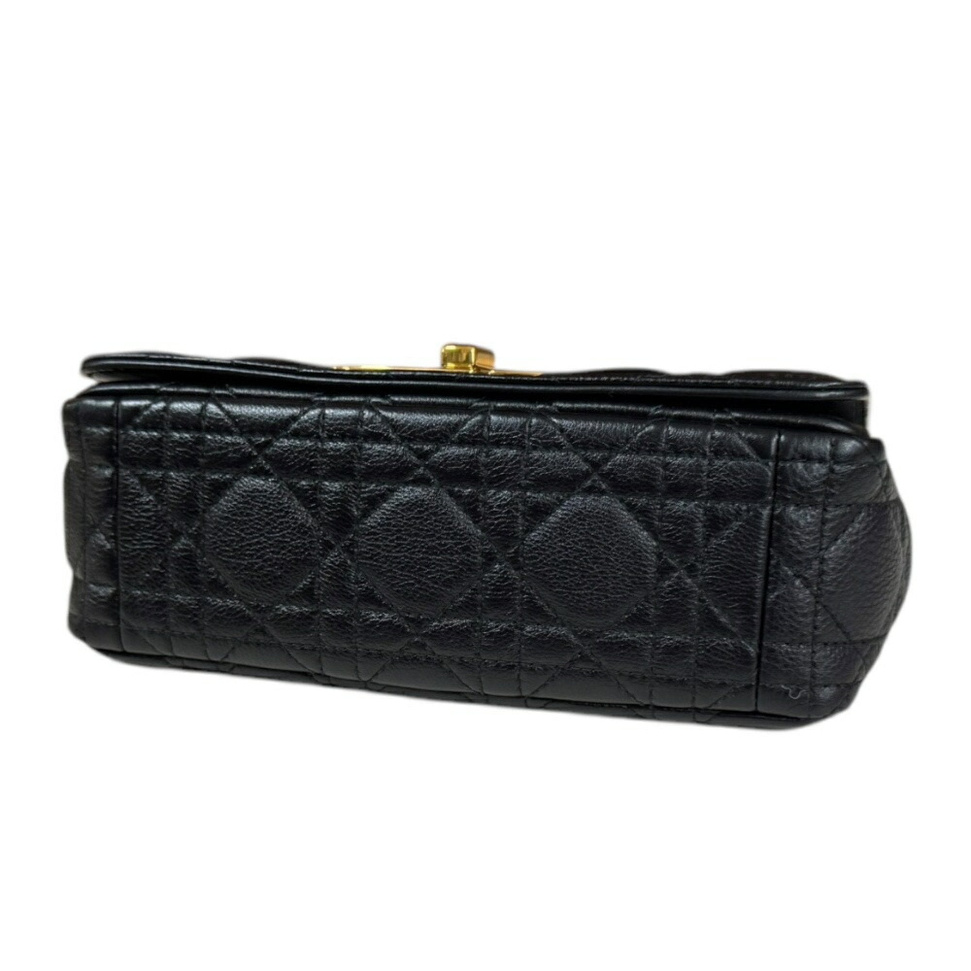 Christian Dior Black Leather Shoulder Bag ()