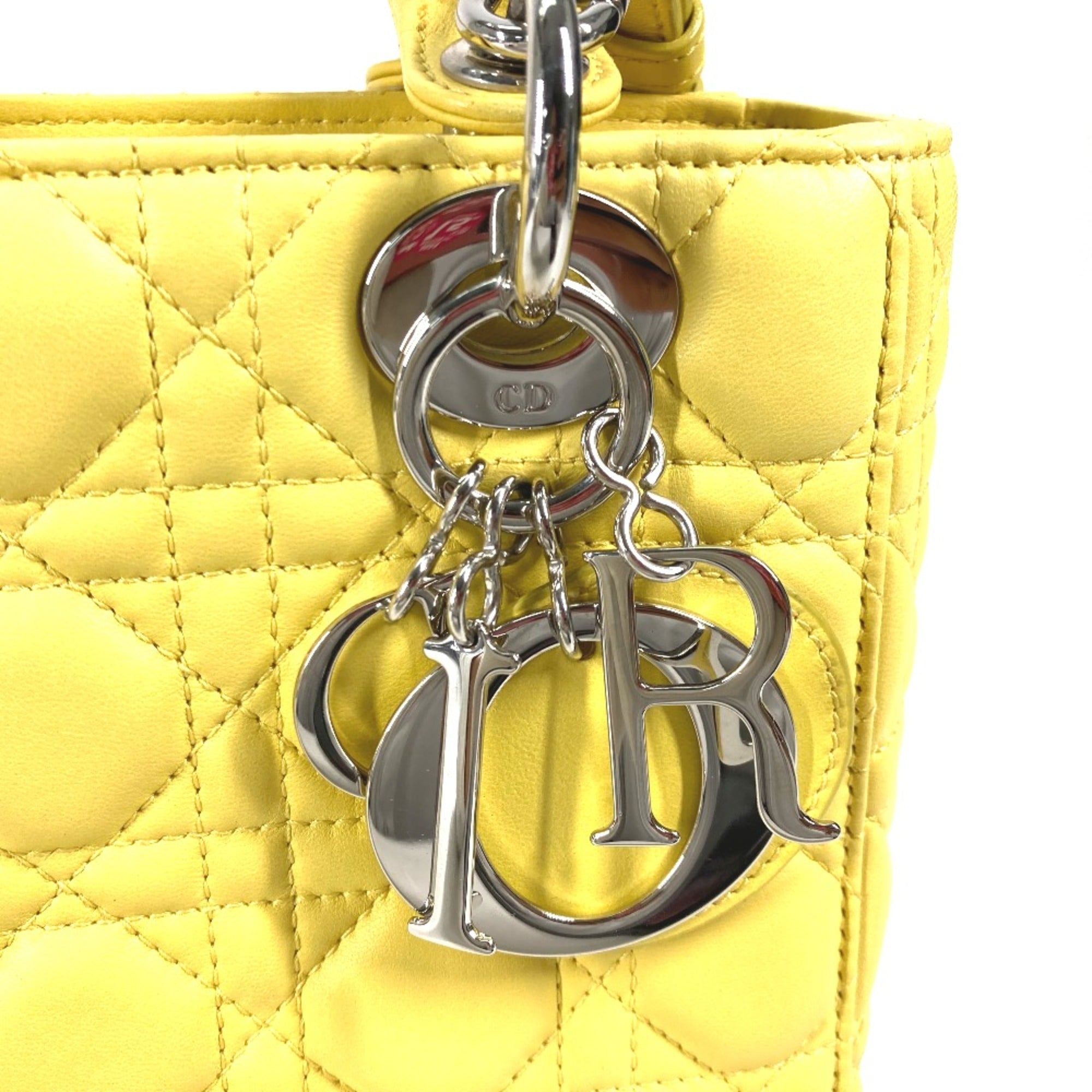 Christian Dior Yellow Leather Handbag ()